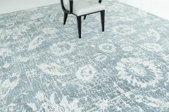 Mehraban Modern Design Mezzo Collection Wool & Silk Embossed Rug ESK634