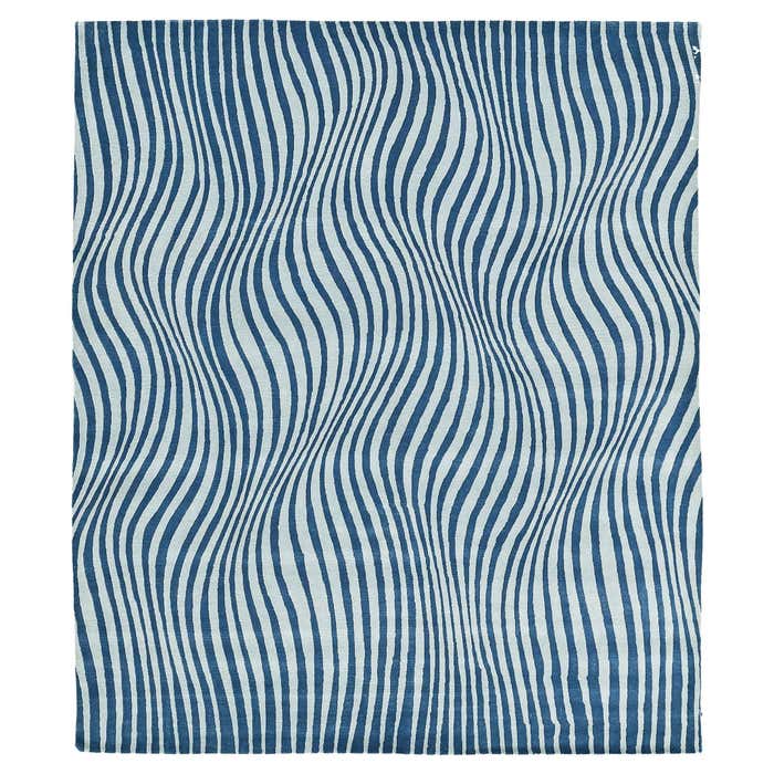 Mehraban Modern Design Ripple Design Rug For Sale at 1stDibs