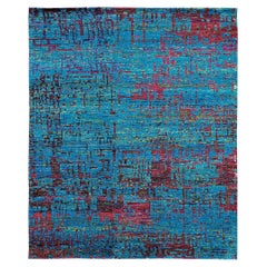 Mehraban Modern Design Sari Silk Rug Echo