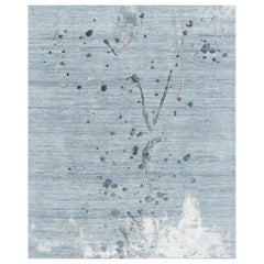 Mehraban Modern Design Wool and Silk Rug Spruzzo