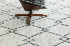 Mehraban Modern Design Wool & Bamboo Silk Ribbed Rug Vita Amaratna