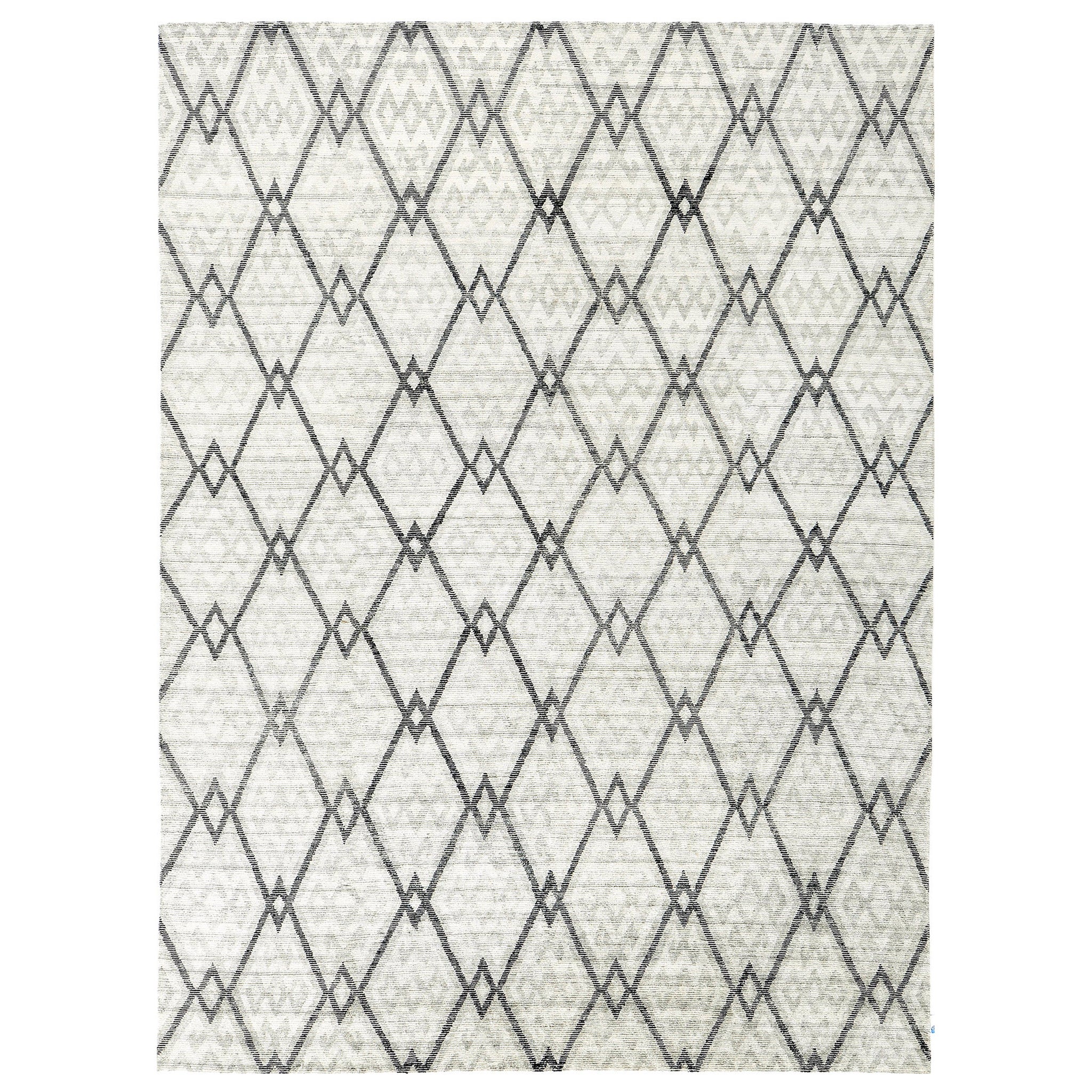 Mehraban Rugs di design moderno in lana e seta di bambù a coste Vita Amaratna in vendita