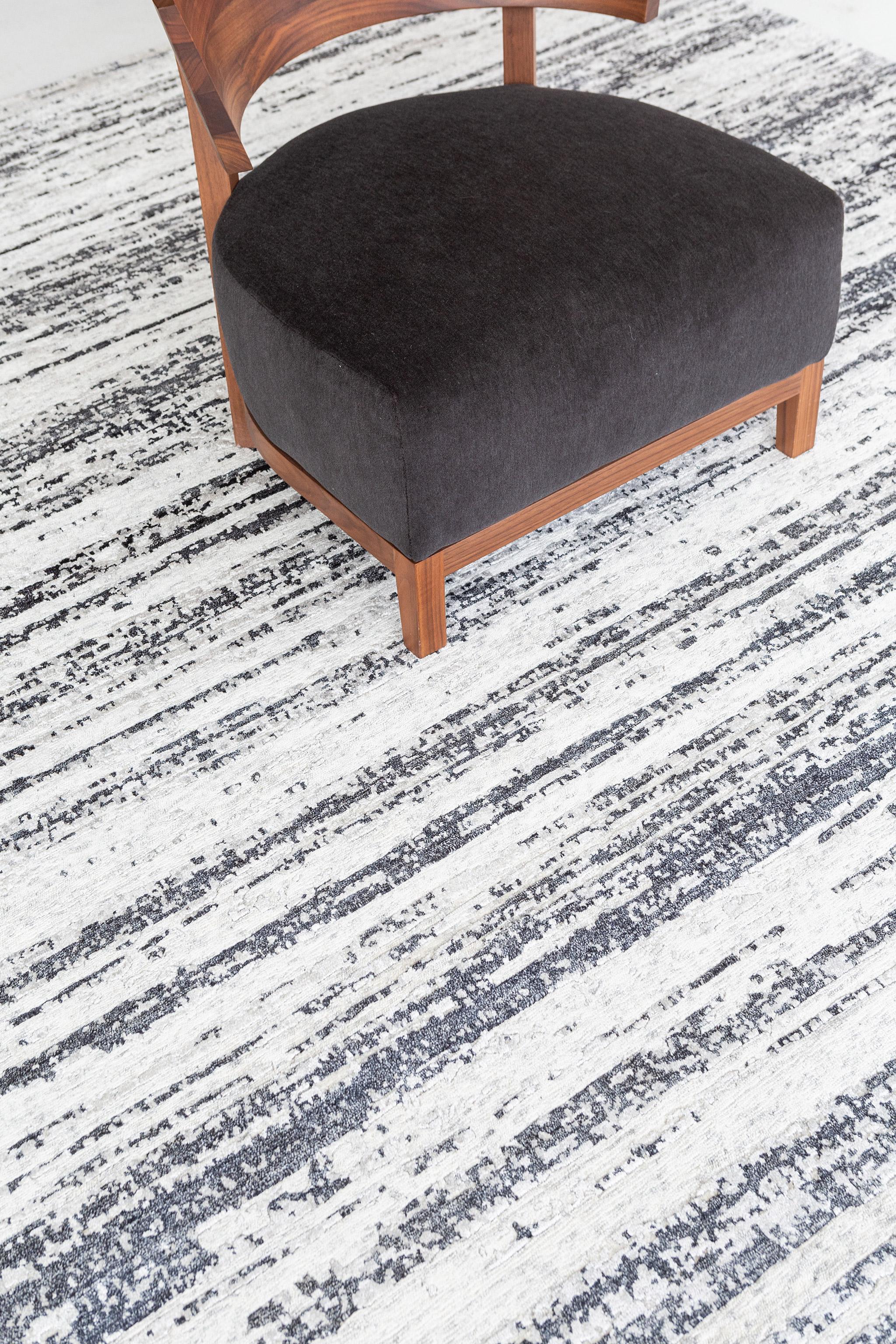 Mehraban Moderner Teppich aus Wolle und Bambus aus Seide 10095A im Angebot 1