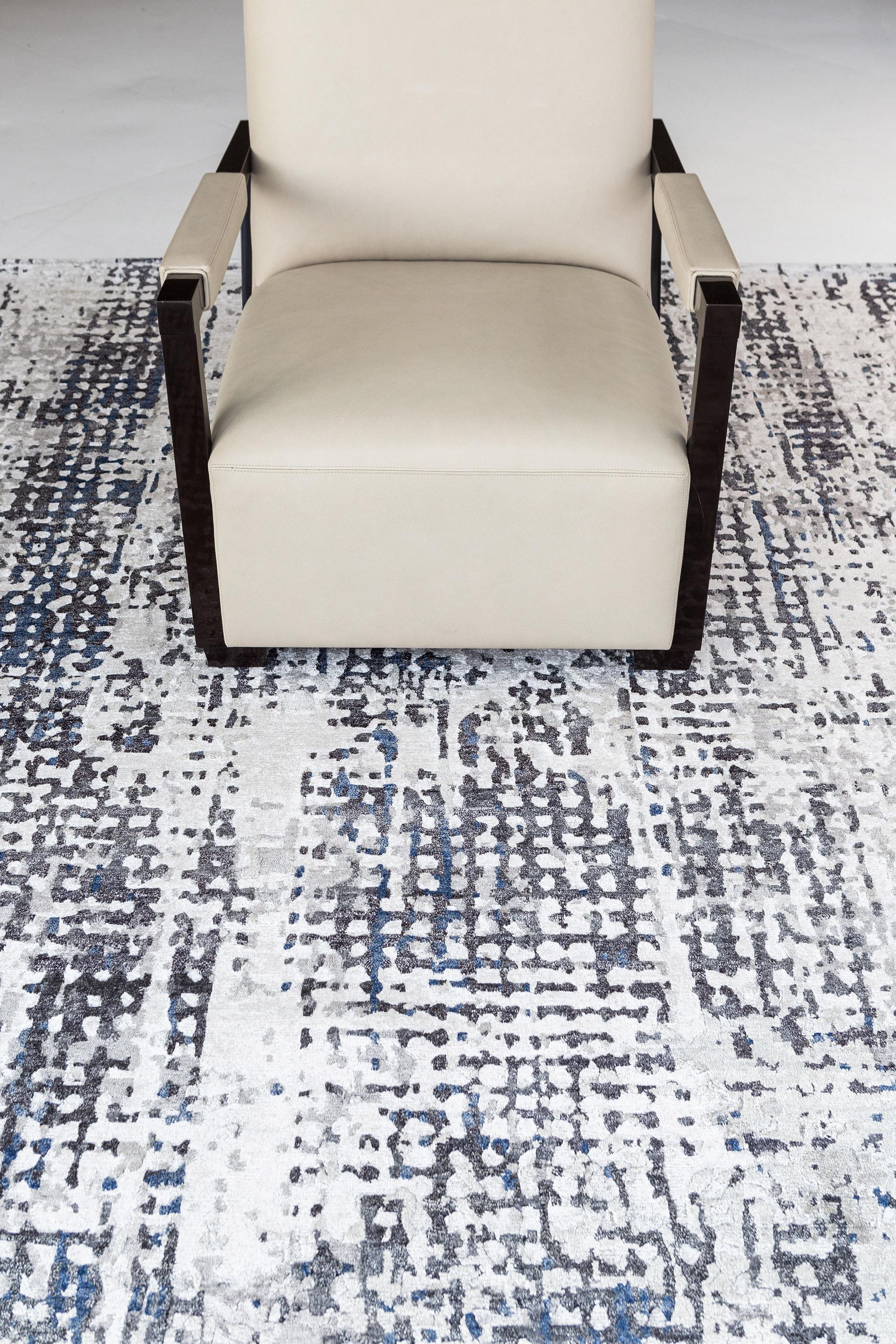 Mehraban Moderner Teppich aus Wolle und Bambus aus Seide 10140A im Zustand „Neu“ im Angebot in WEST HOLLYWOOD, CA