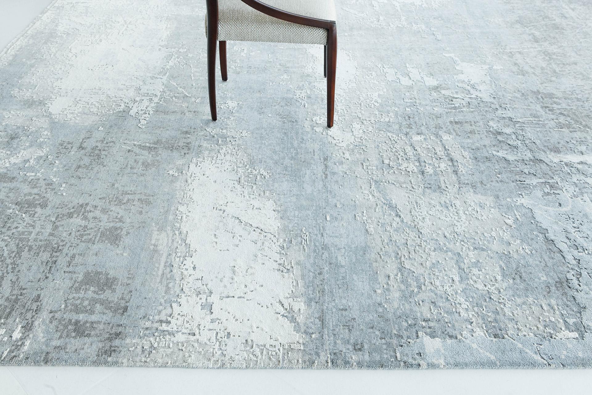 Mehraban Moderner Design Teppich aus Wolle und Seide mit Allure 8506A im Angebot 5