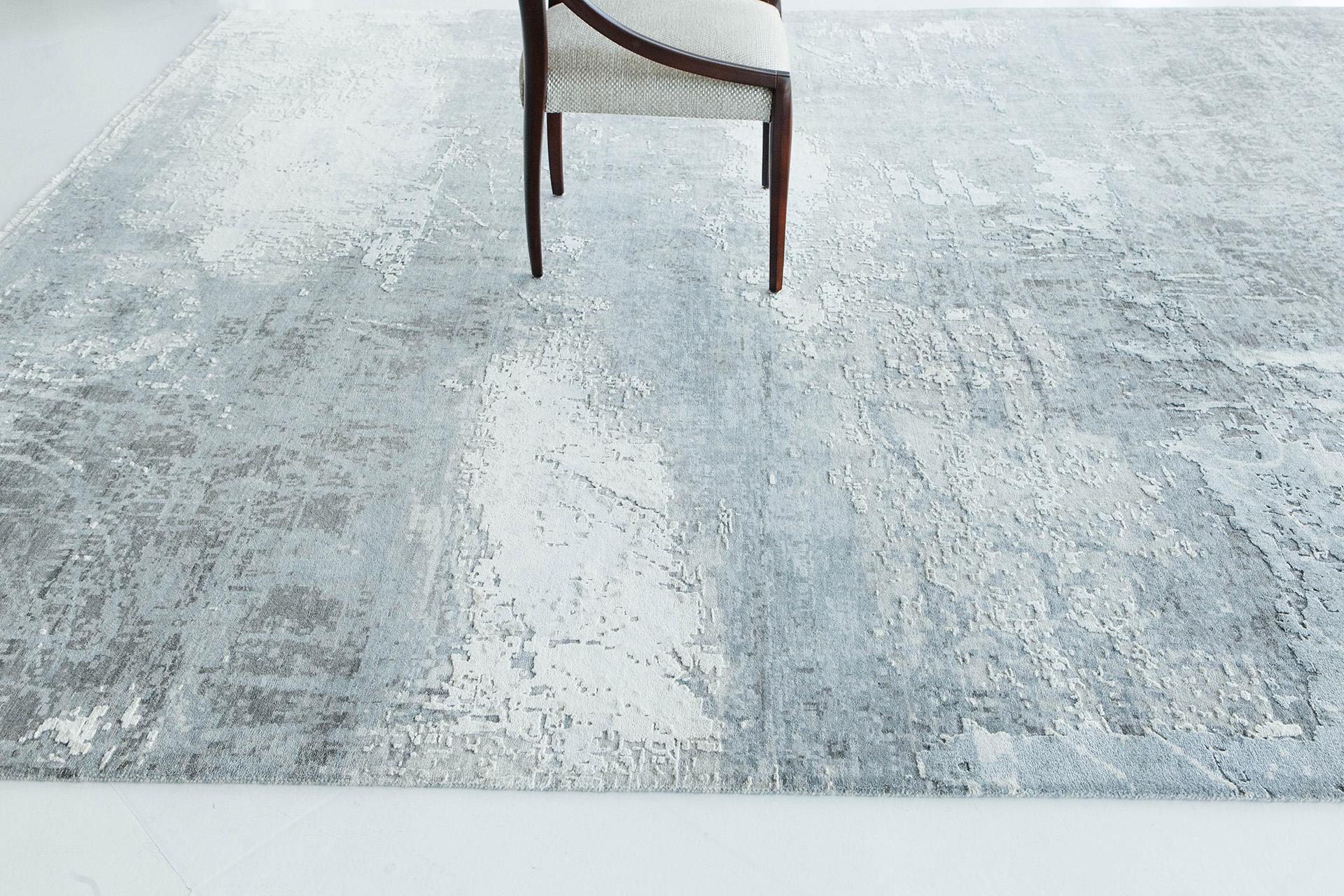 Mehraban Moderner Design Teppich aus Wolle und Seide mit Allure 8506A im Angebot 3