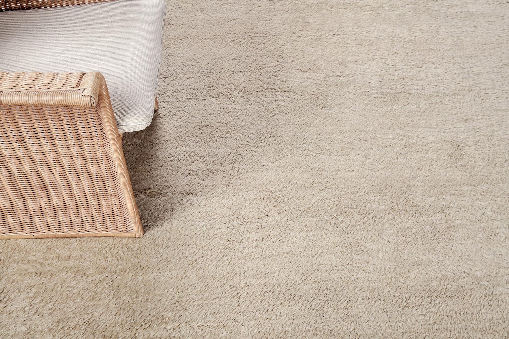 Hand-Knotted Mehraban Moroccan Sand, Loam Collection For Sale