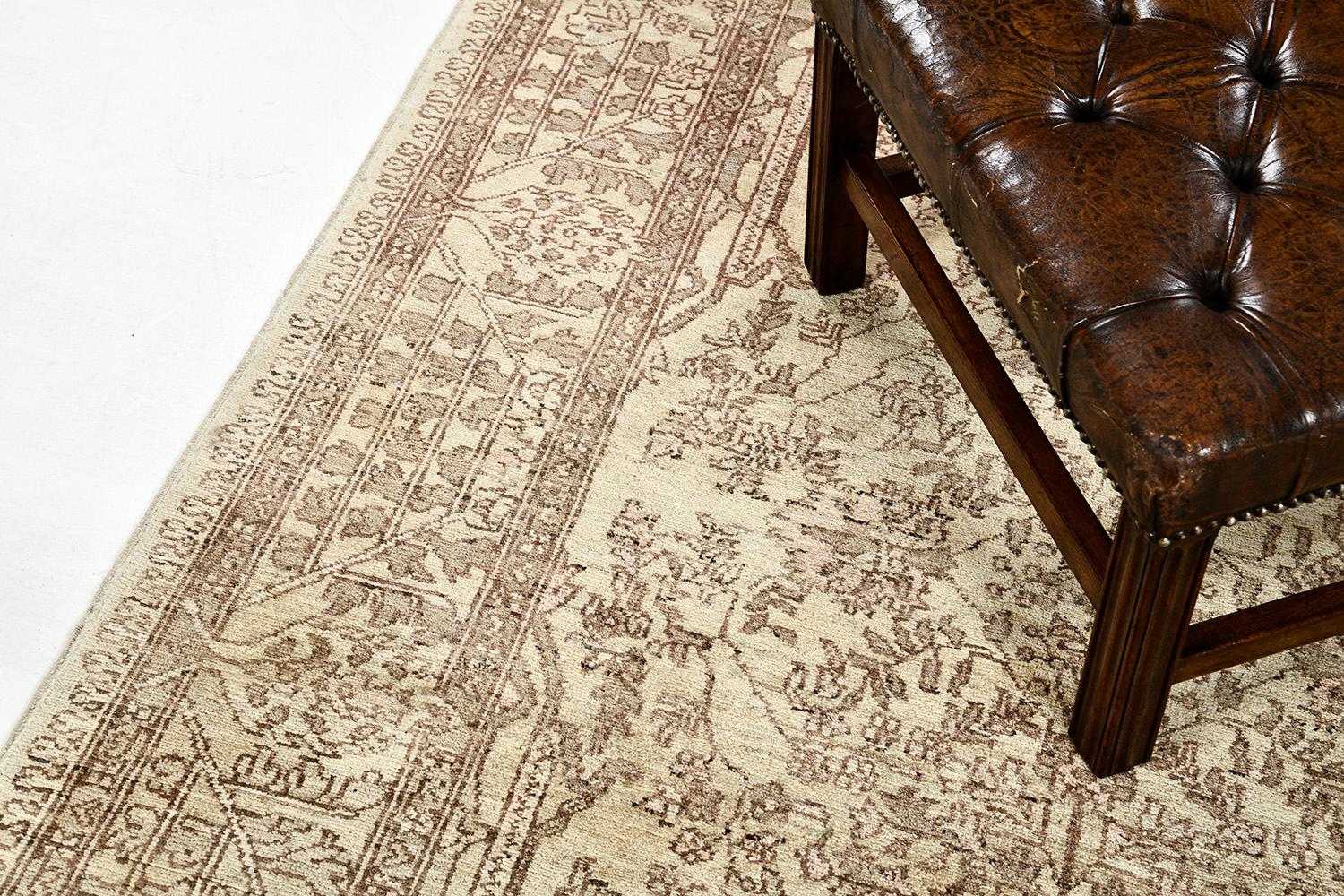 Mehraban Alfombra de diseño Agra de tinte natural Anudado a mano en venta