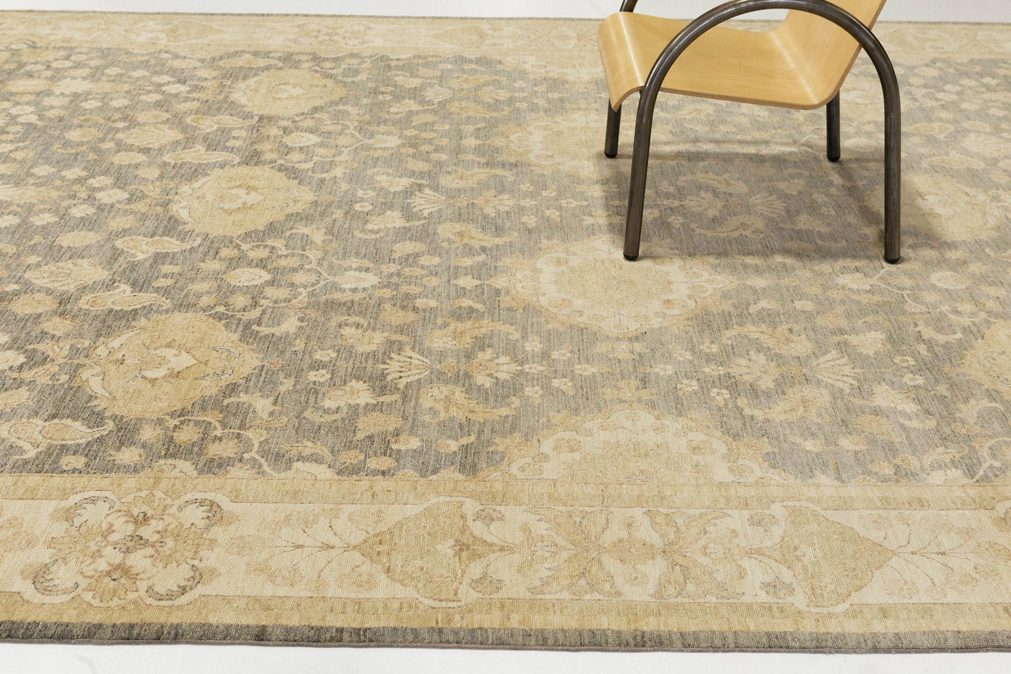 Contemporary Mehraban Natural Dye Amritsar Design Rug Bliss Collection D5544 For Sale