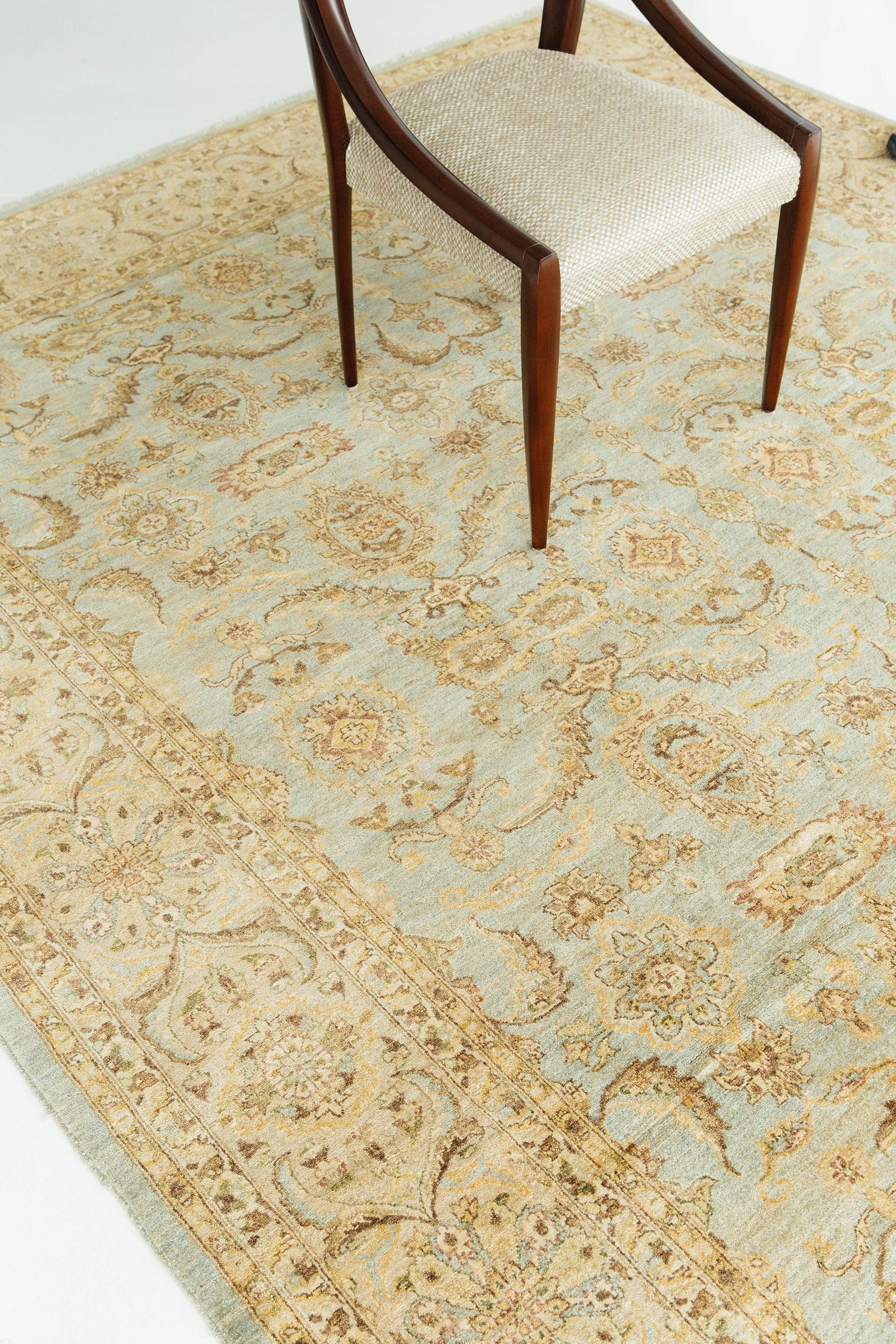 Mehraban Amritsar-Revival-Teppich mit natürlichem Farbstoff (Handgeknüpft) im Angebot