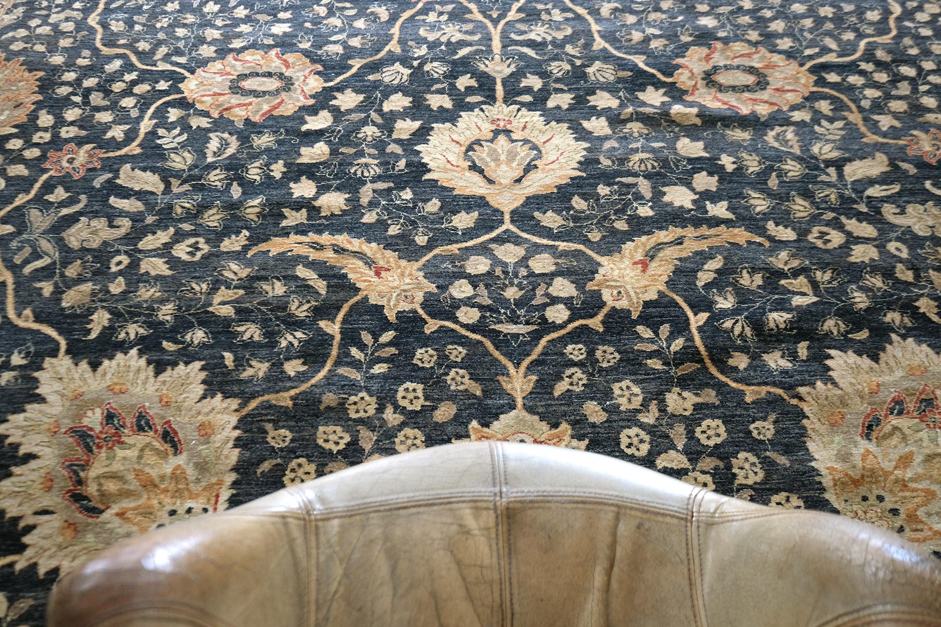 Contemporary Mehraban Natural Dye Antique Oushak Revival Rug For Sale