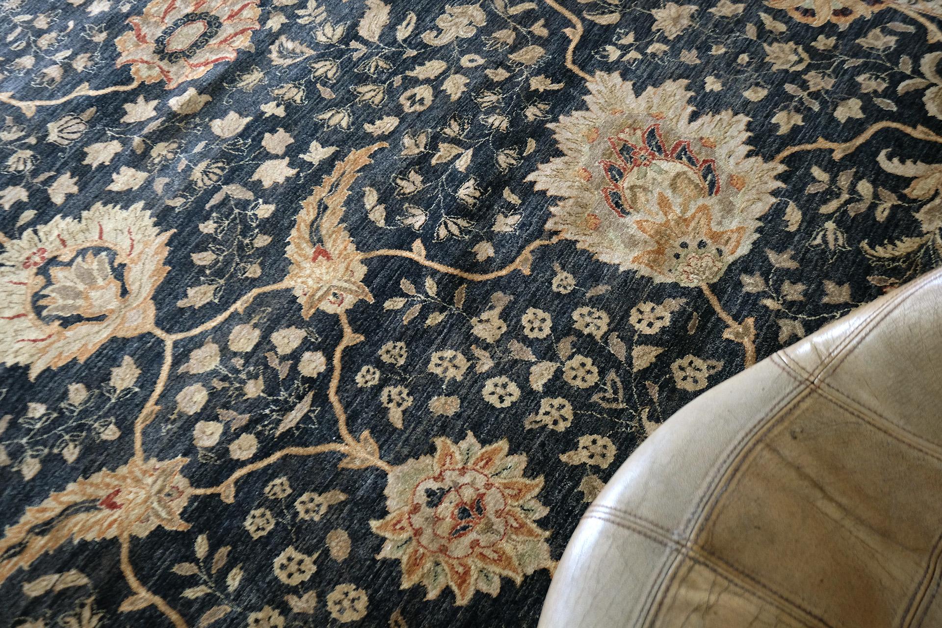 Wool Mehraban Natural Dye Antique Oushak Revival Rug For Sale