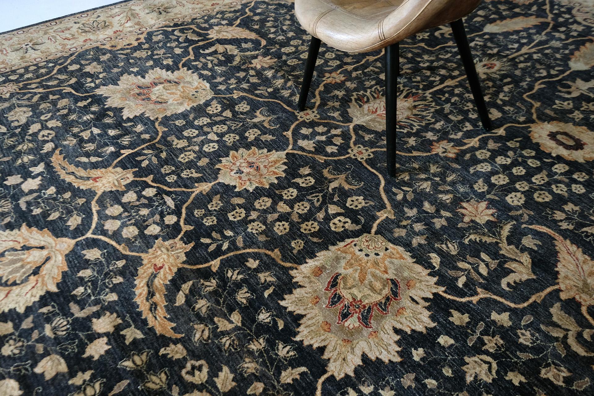 Mehraban Natural Dye Antique Oushak Revival Rug For Sale 1