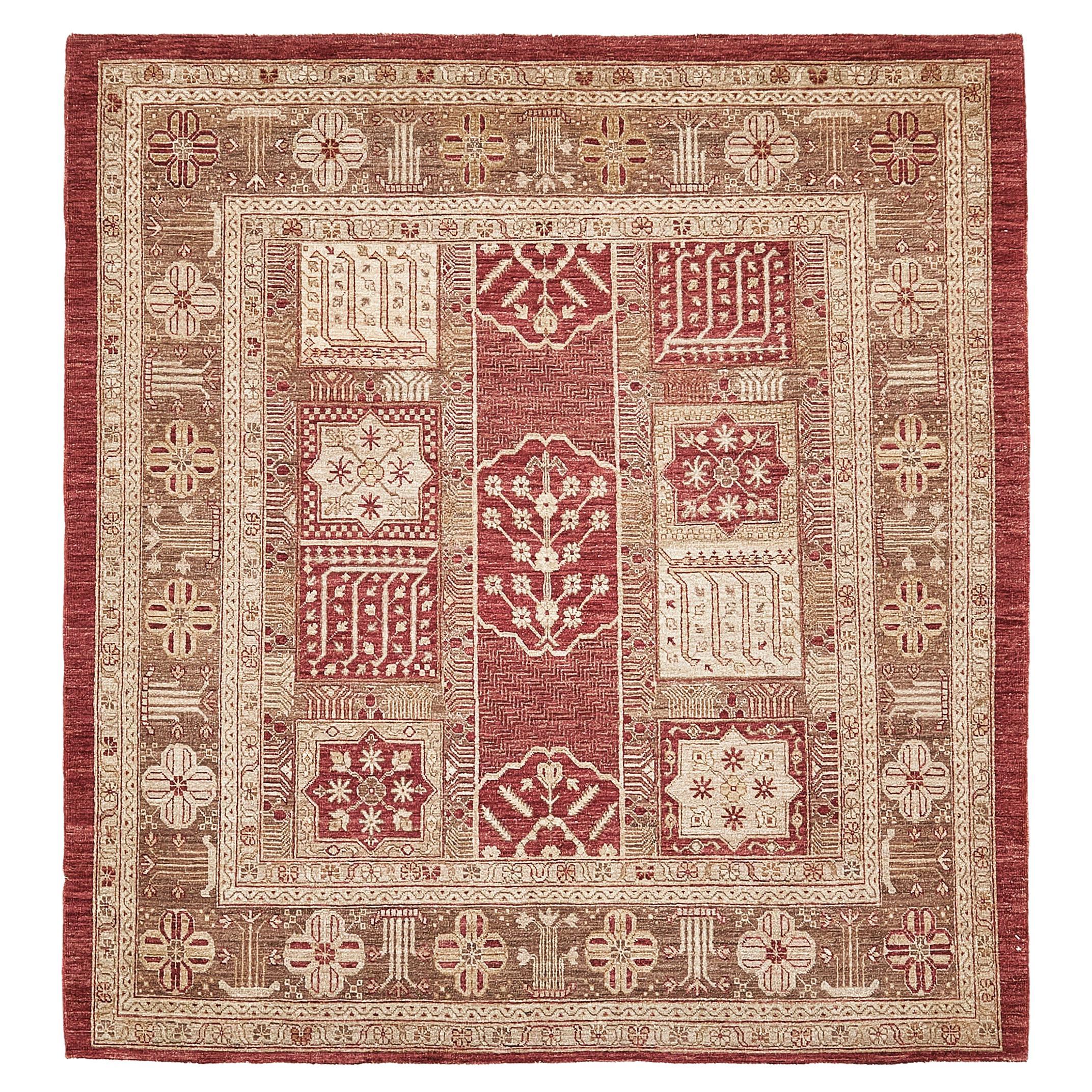 Mehraban Rugs quadrato con tintura naturale e antico revival