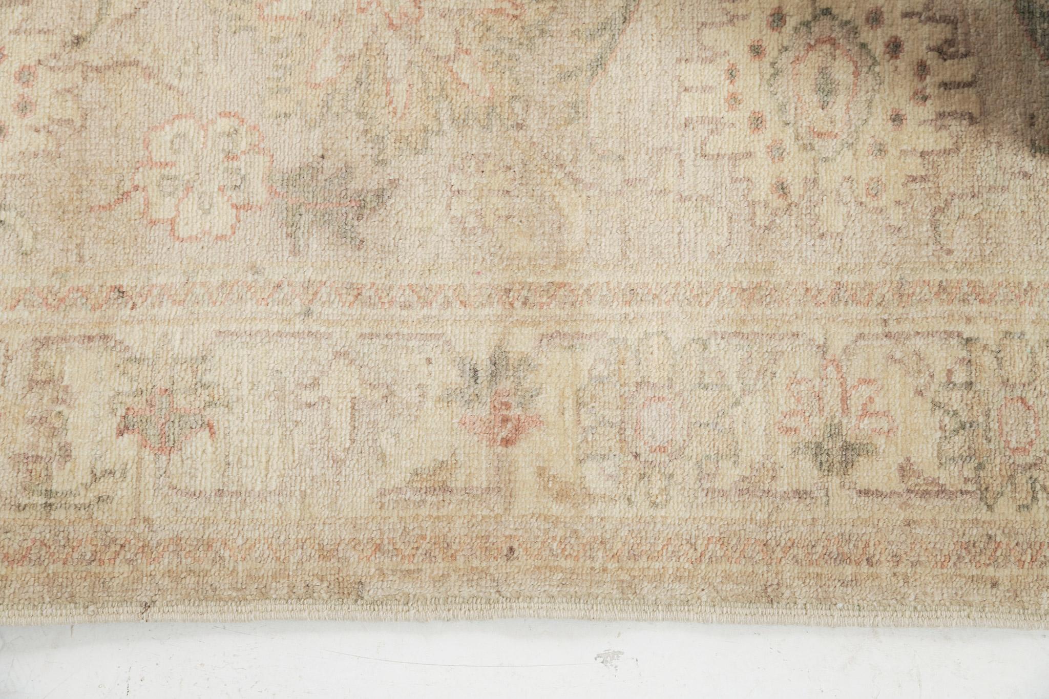Noué à la main Tapis néo- sultanabad ancien Mehraban teinté naturellement en vente