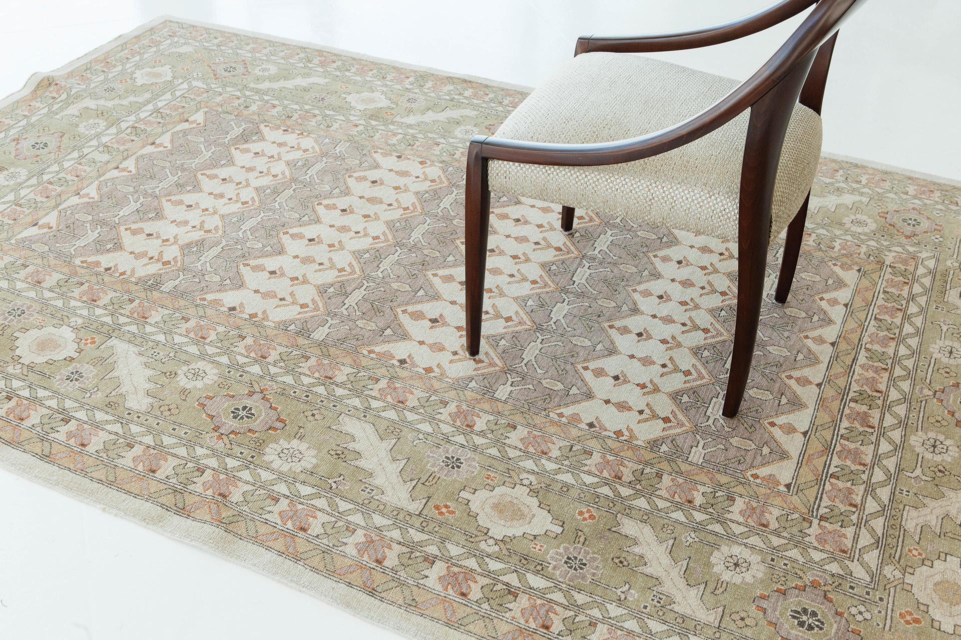 Mehraban Rugs con tintura naturale e disegno a pannelli in stile Bakhtiari D5105 In condizioni Nuovo in vendita a WEST HOLLYWOOD, CA