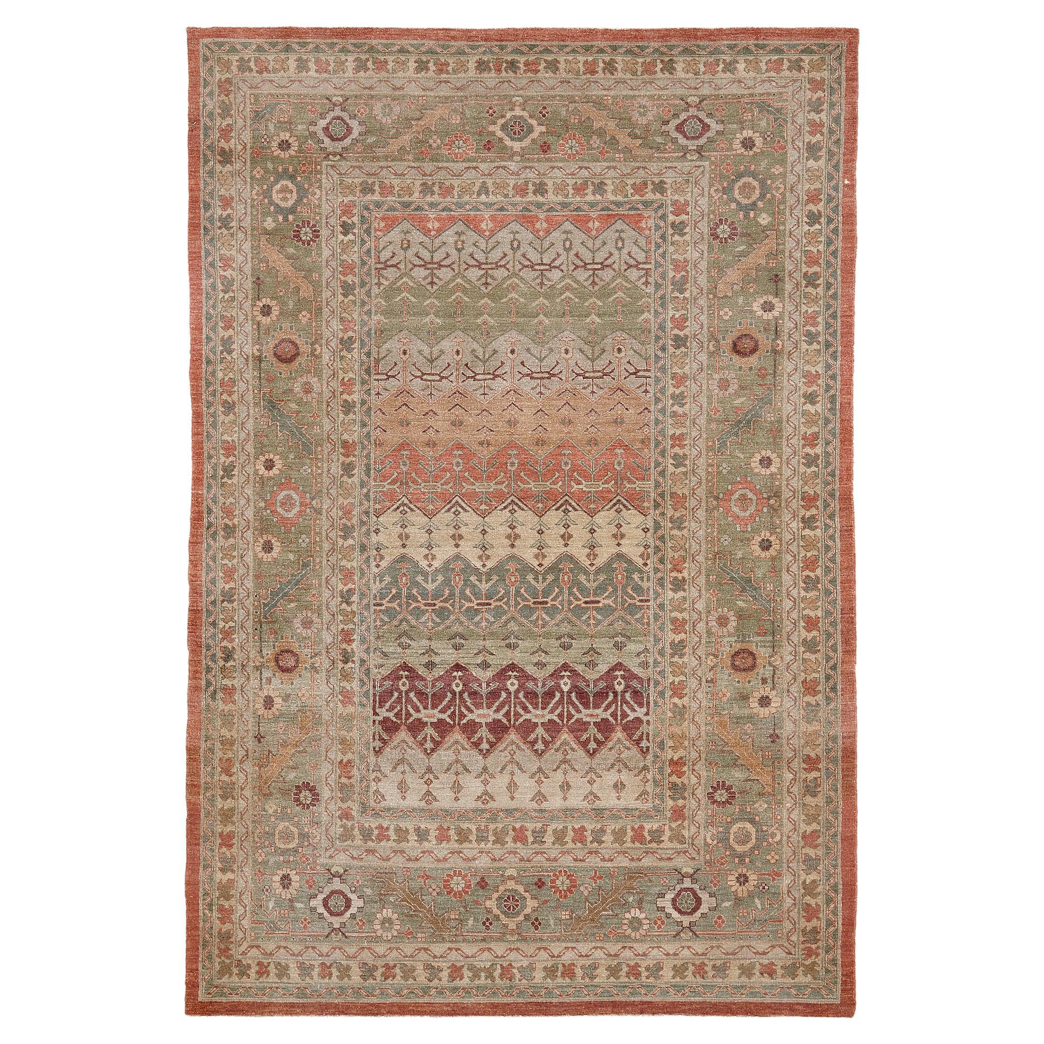 Mehraban Rugs con tintura naturale e disegno a pannelli in stile Bakhtiari D5105