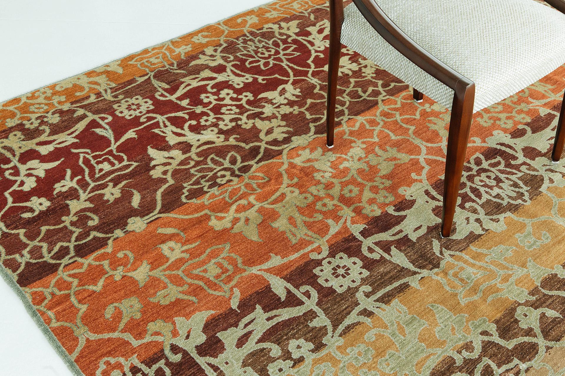 Hand-Knotted Mehraban Natural Dye Contemporary Design Divine Collection D5191 For Sale