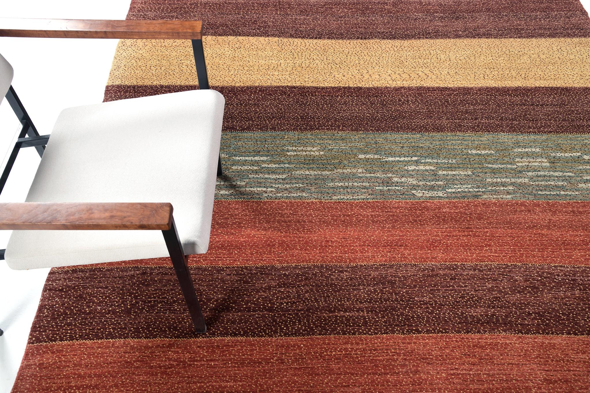 Mehraban Tinte Natural Diseño Contemporáneo Colección Mondrian D5039 en venta 4