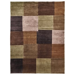 Mehraban Naturfarbener Teppich in zeitgenössischem Design der Mondrian-Kollektion