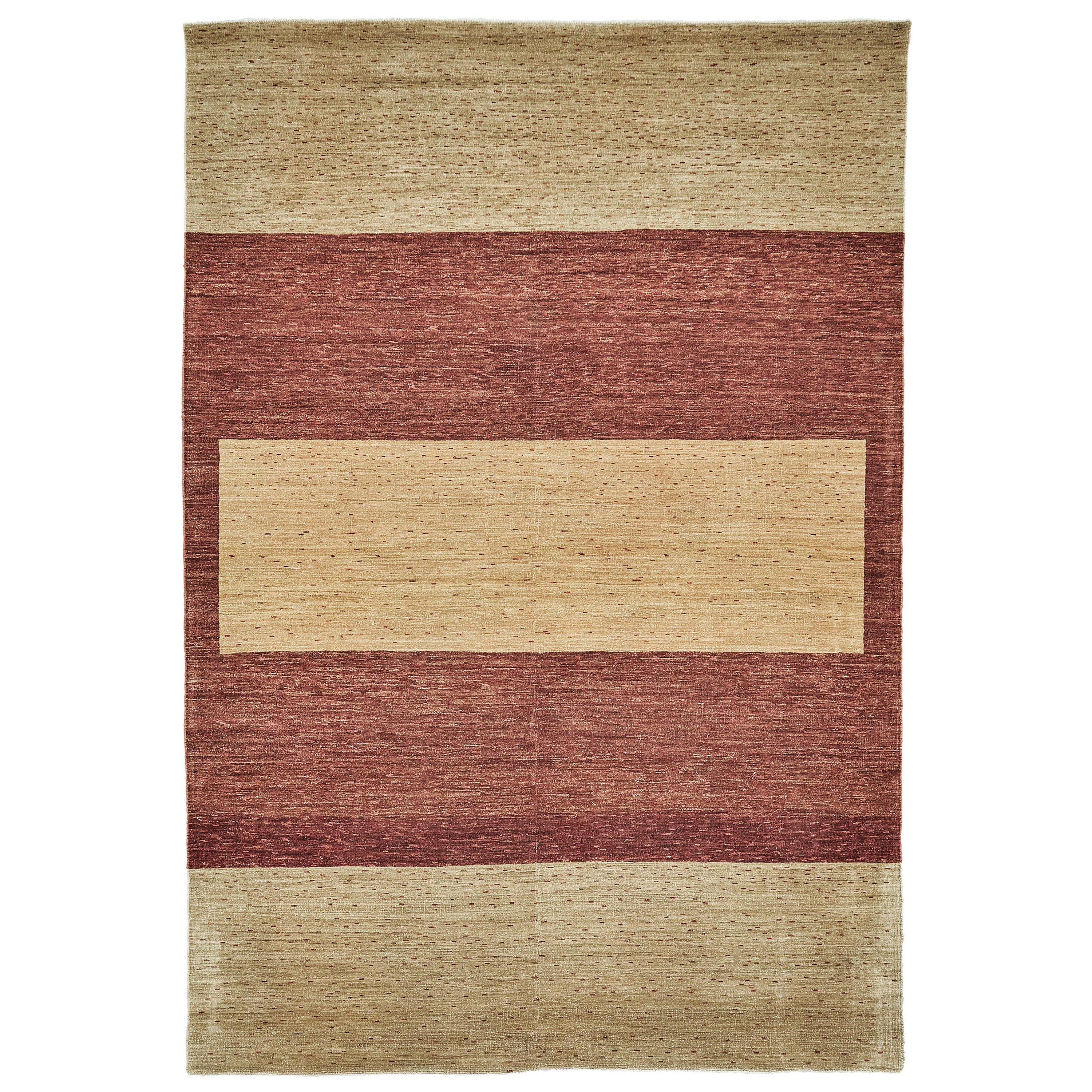 Mehraban Naturfarbener Teppich in zeitgenössischem Design der Mondrian-Kollektion