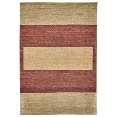 Mehraban Naturfarbener Teppich in zeitgenössischem Design der Mondrian-Kollektion