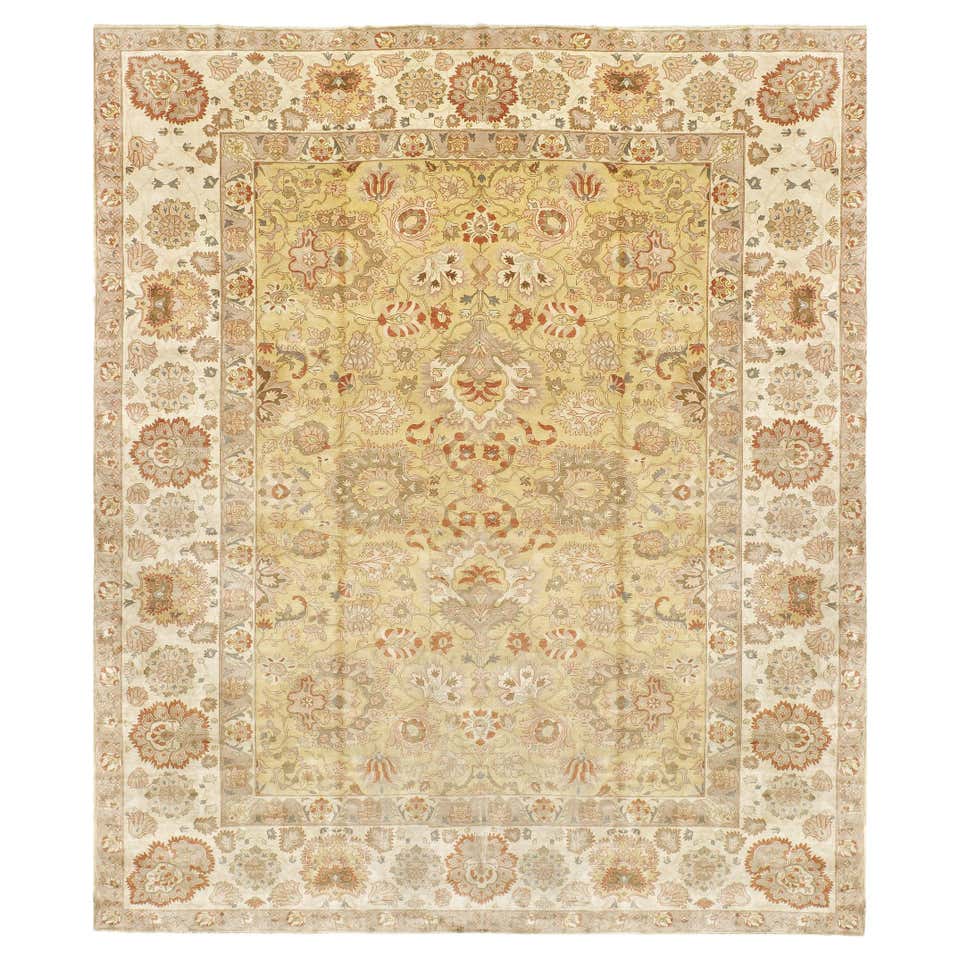 Floral Agra Style Egyptian Rug For Sale at 1stDibs