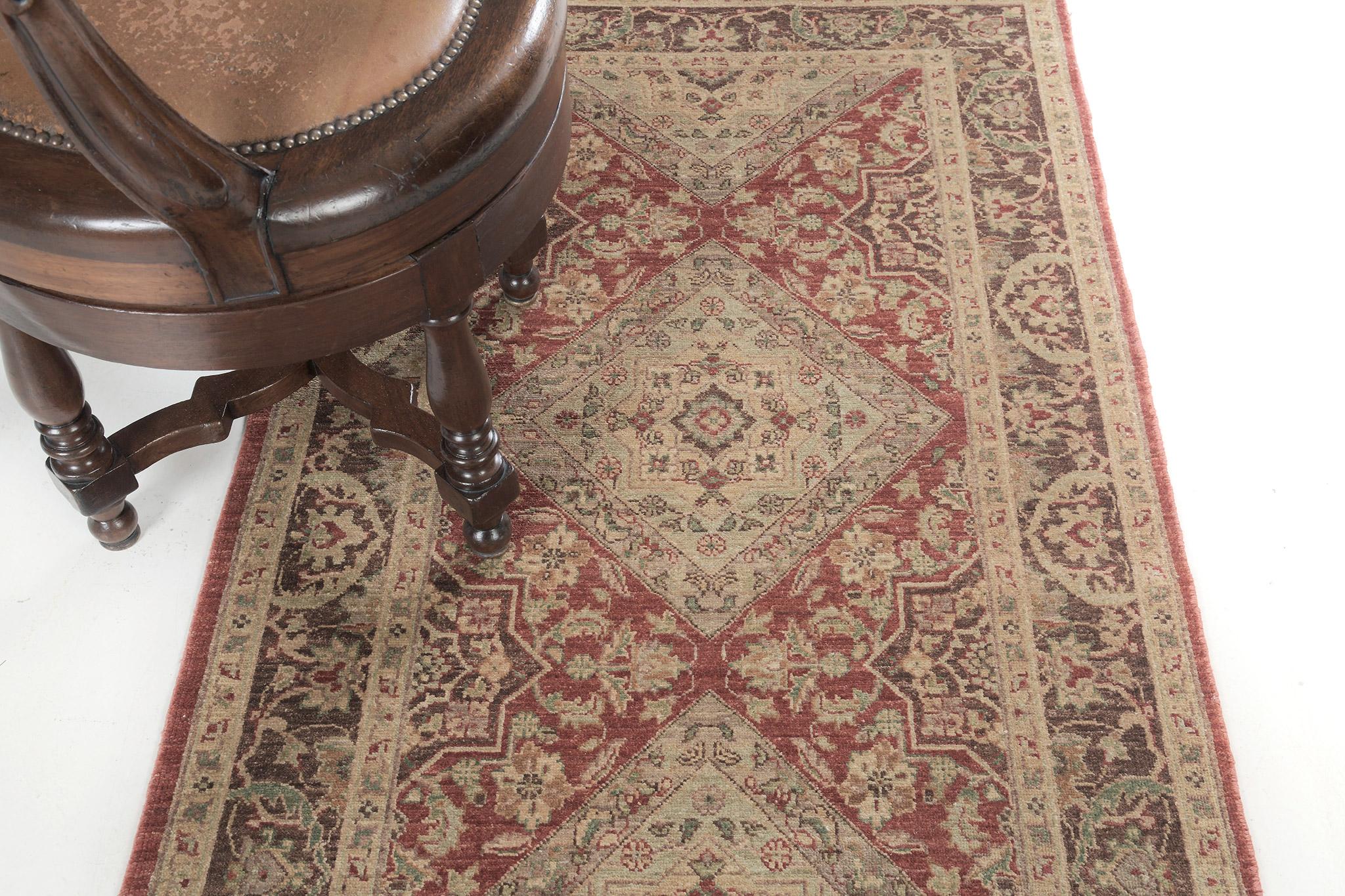 Mehraban Natural Dye Farahan Design Rug Bliss Collection In New Condition For Sale In WEST HOLLYWOOD, CA