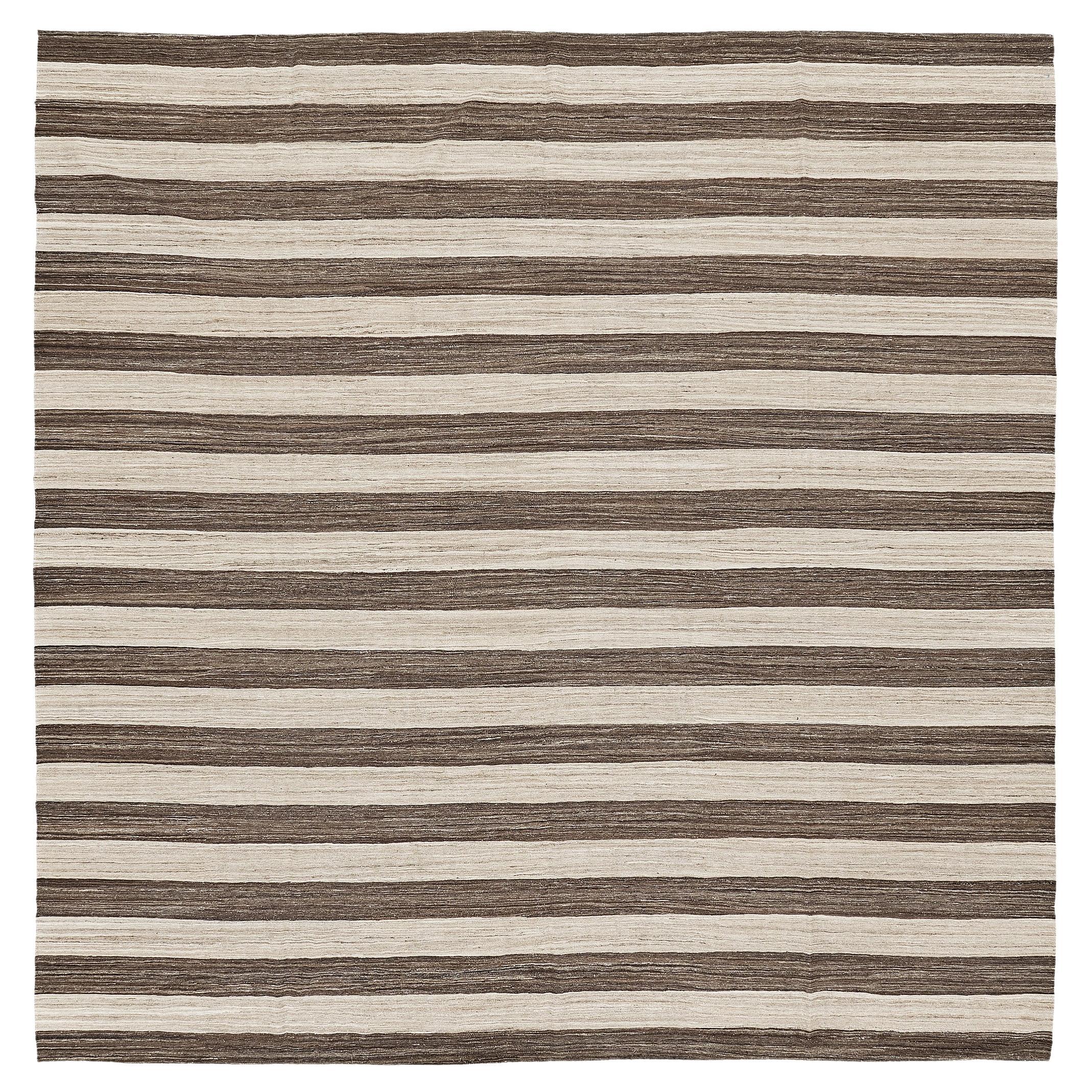 Mehraban Natural Dye Flat Weave Kilim Puro Collection Square Rug