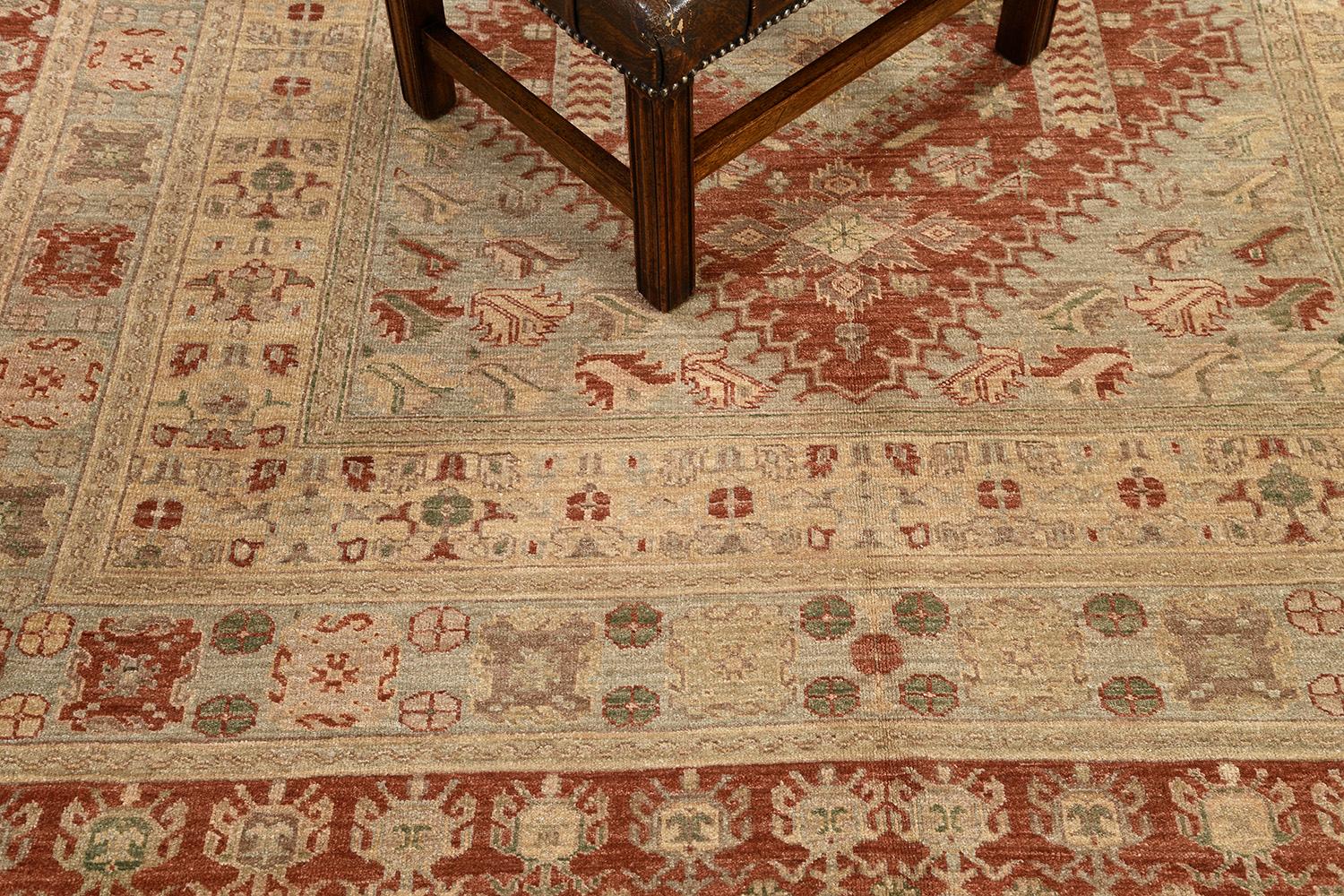 Mehraban Natural Dye Gashgai Revival Square Rug In New Condition For Sale In WEST HOLLYWOOD, CA