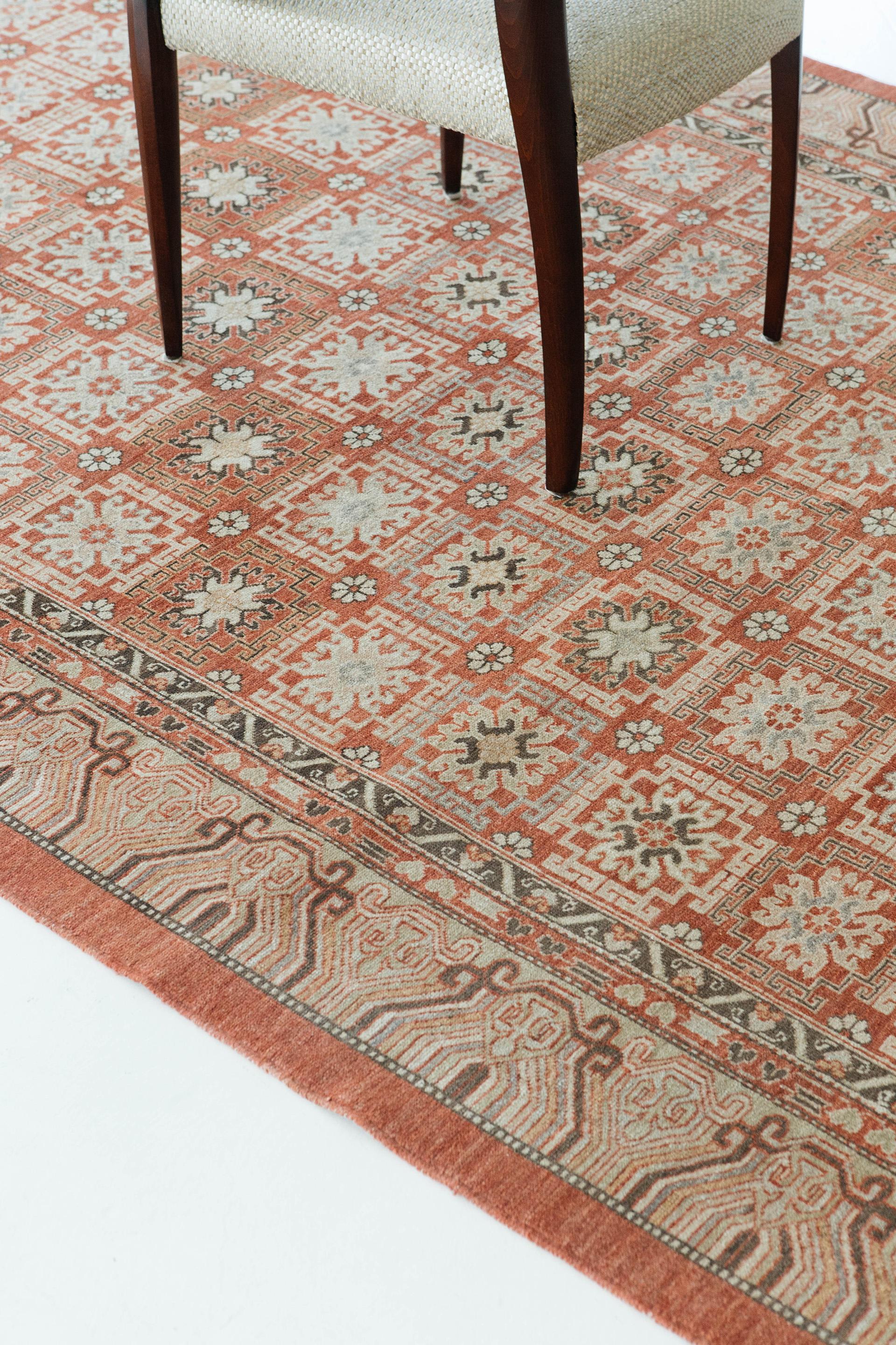 Mehraban Rugs con tintura naturale in stile khotan Collezione Bliss D5046 In condizioni Nuovo in vendita a WEST HOLLYWOOD, CA