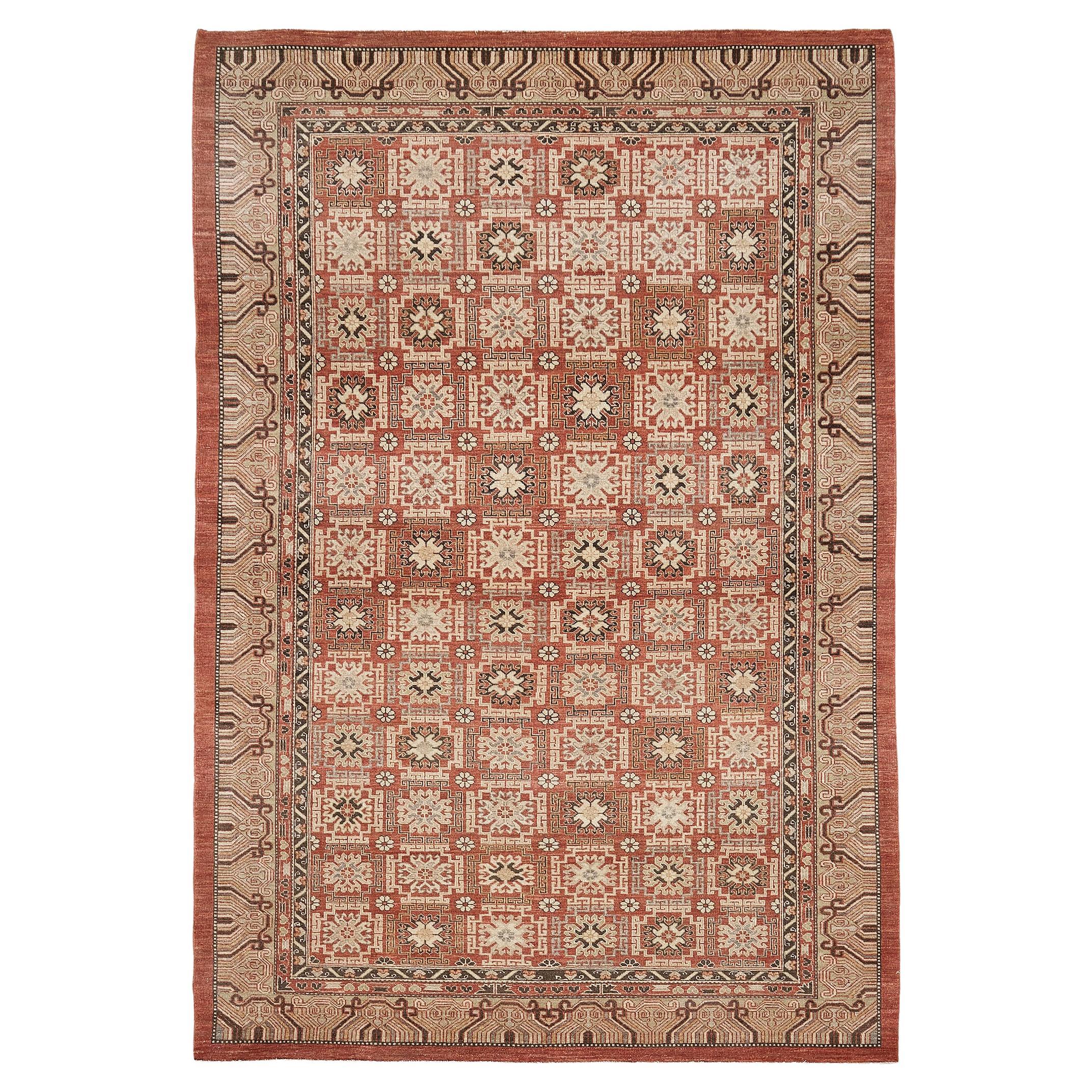 Mehraban Natural Dye khotan Style Rug Bliss Collection D5046 For Sale