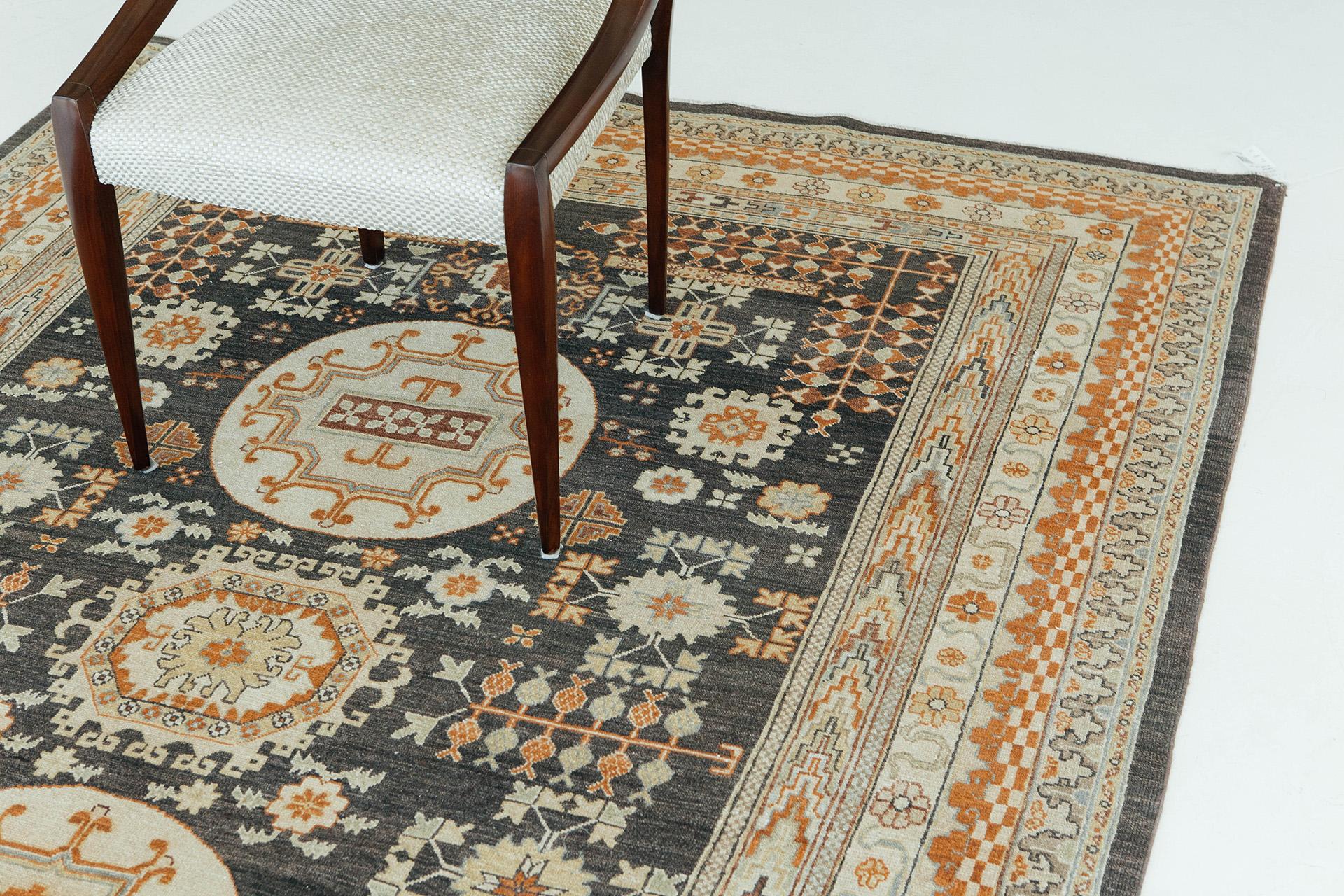 Mehraban Rugs con tintura naturale in stile khotan Collection'S D5429 in vendita 1
