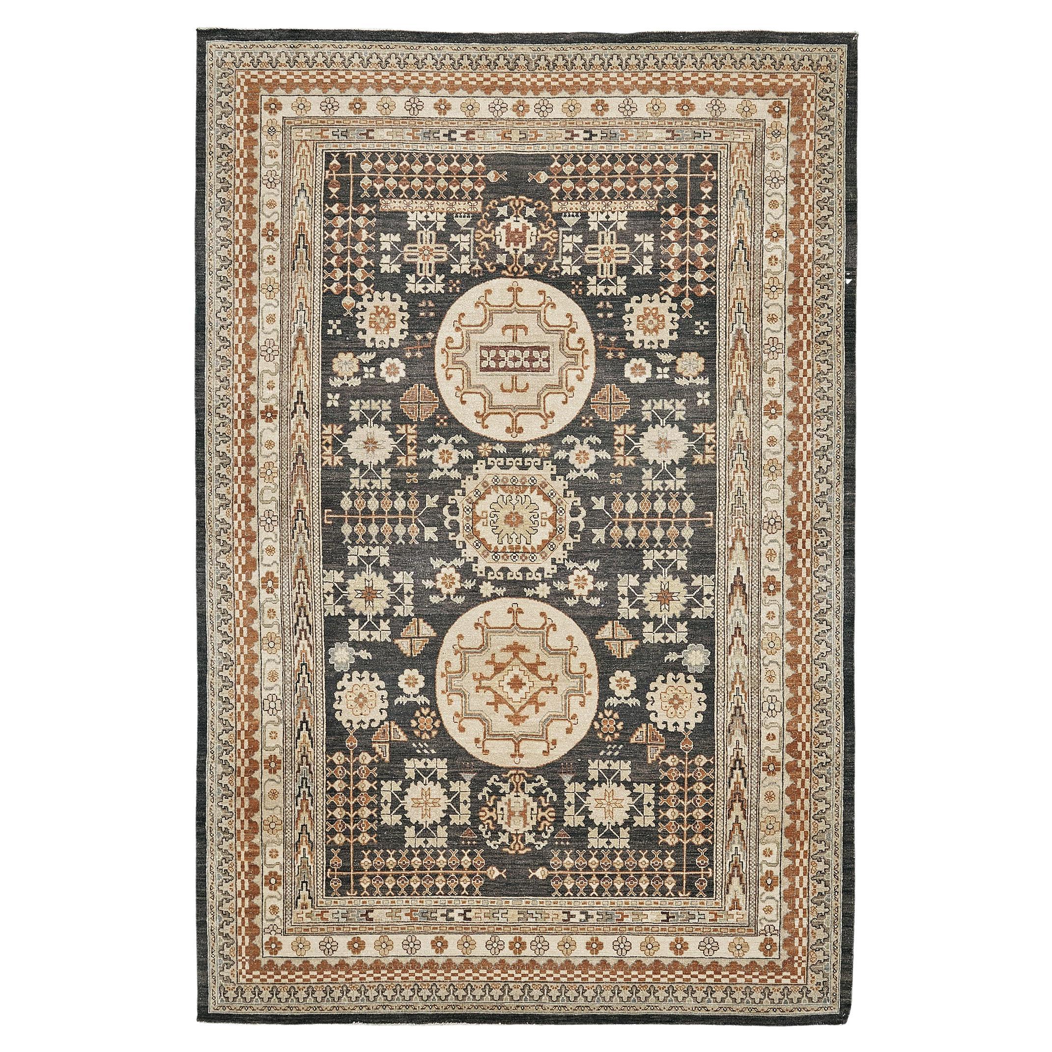 Mehraban Rugs con tintura naturale in stile khotan Collection'S D5429 in vendita