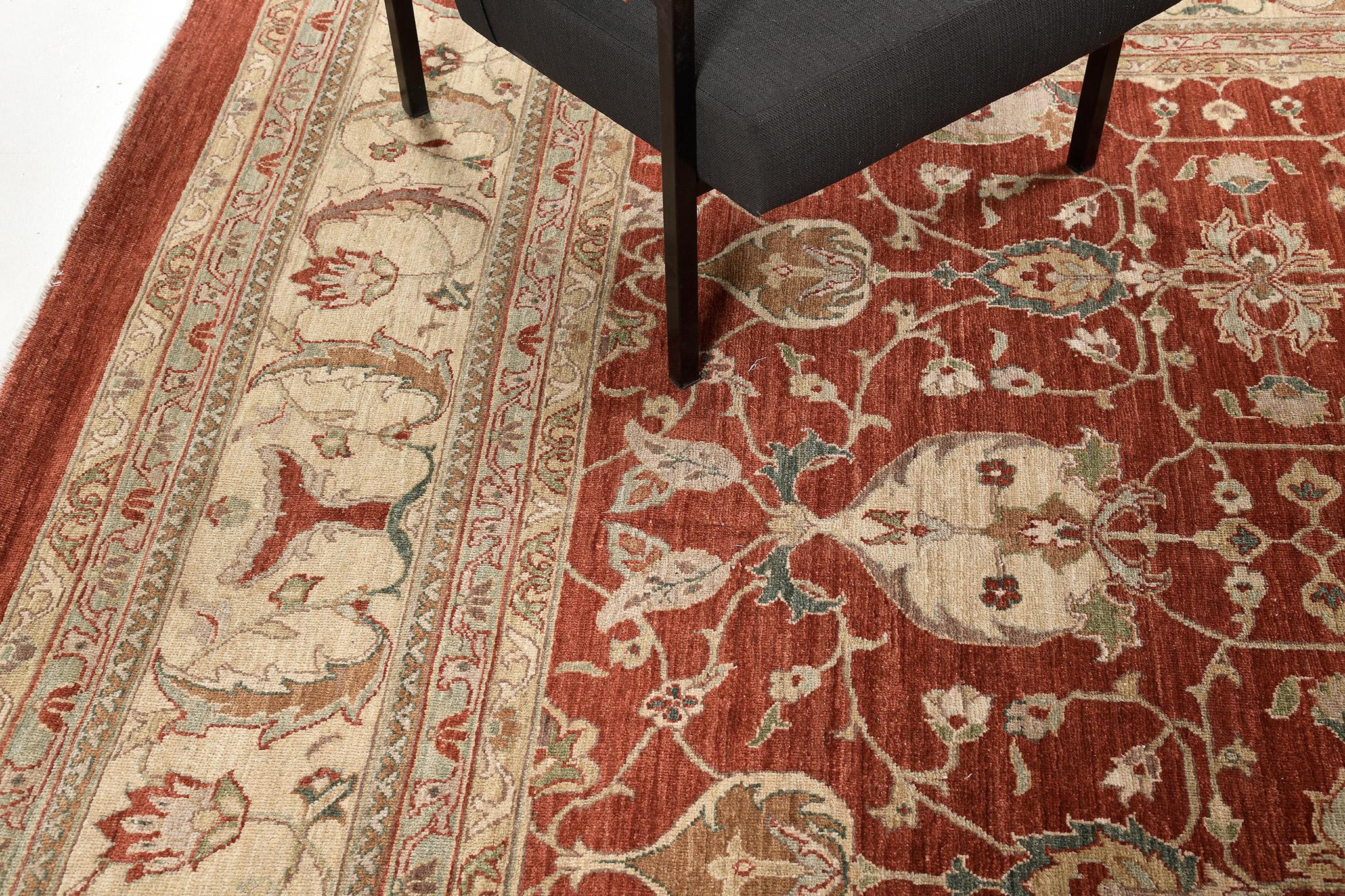 Mehraban Naturfarbener Oushak-Teppich im Oushak-Design D5081 Divine im Zustand „Neu“ im Angebot in WEST HOLLYWOOD, CA