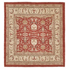 Mehraban Naturfarbener Oushak-Teppich im Oushak-Design D5081 Divine