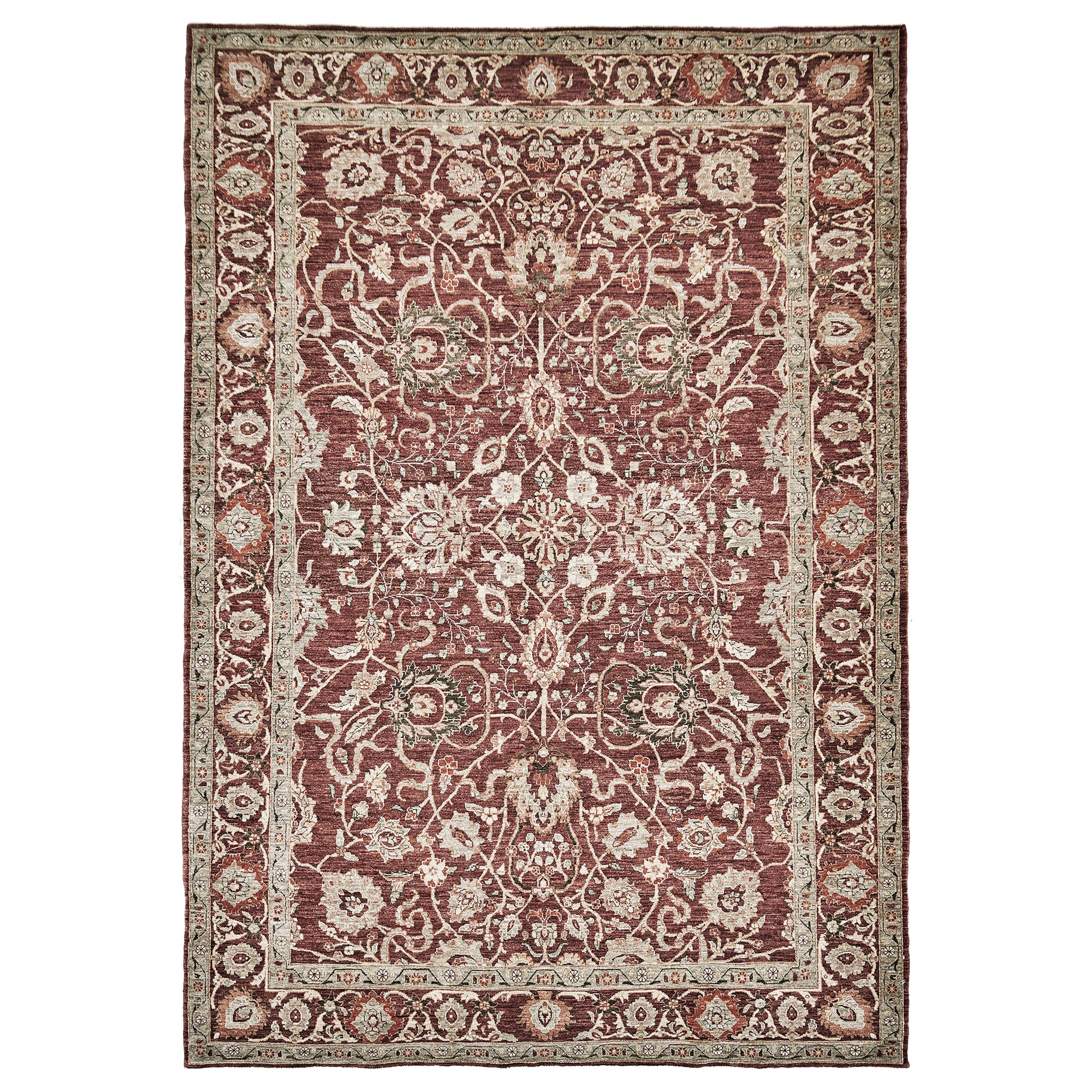 Mehraban Naturfarbener Sarouk Farahan-Teppich im Farahan-Stil D70 Fable