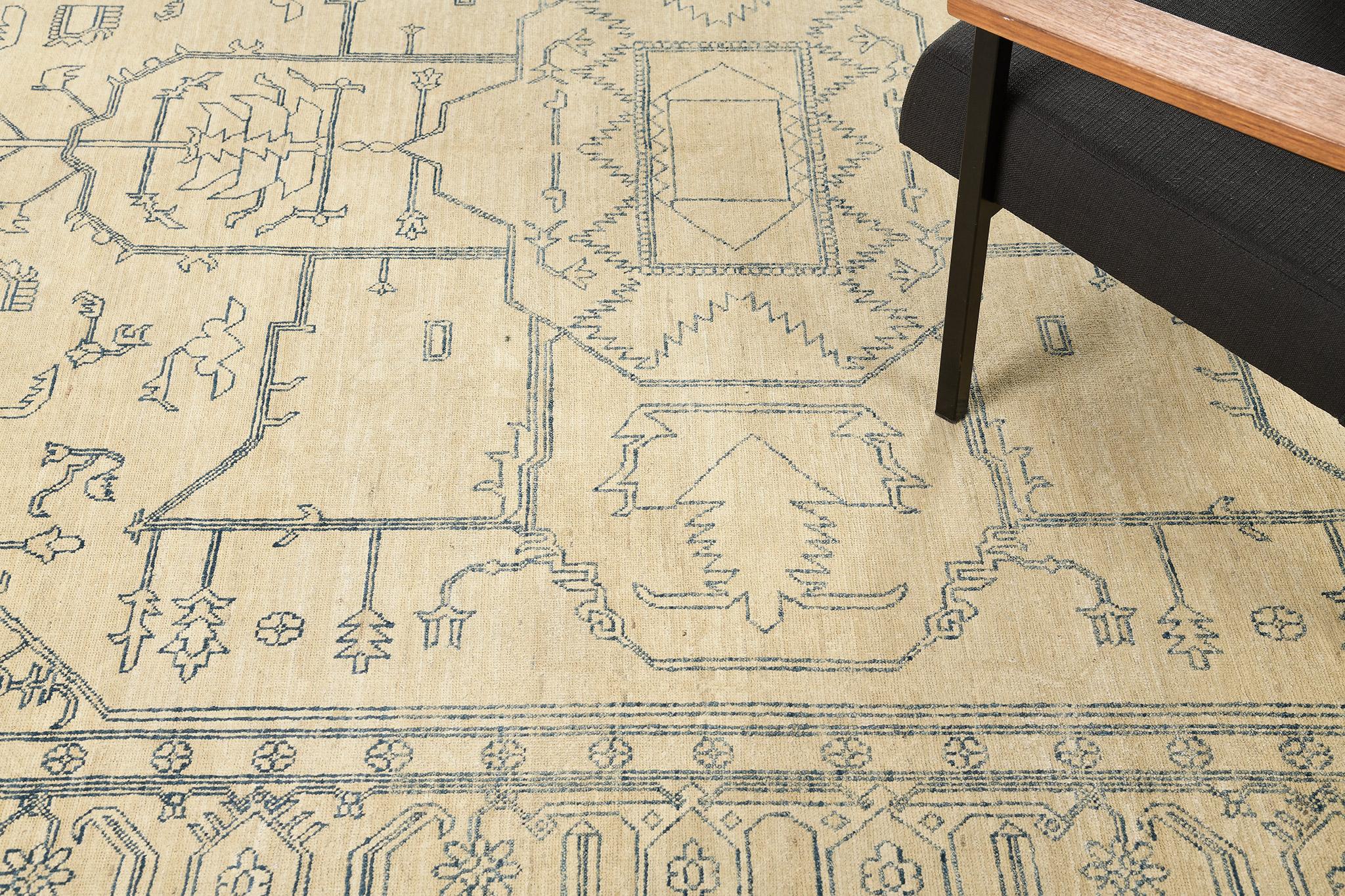 Mehraban Alfombra Shirvan Revival de Tinte Natural en Nuevo estado para la venta en WEST HOLLYWOOD, CA