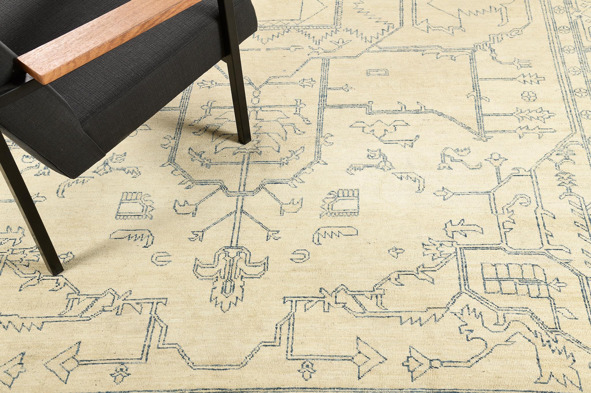 Mehraban Alfombra Shirvan Revival de Tinte Natural Afgano en venta
