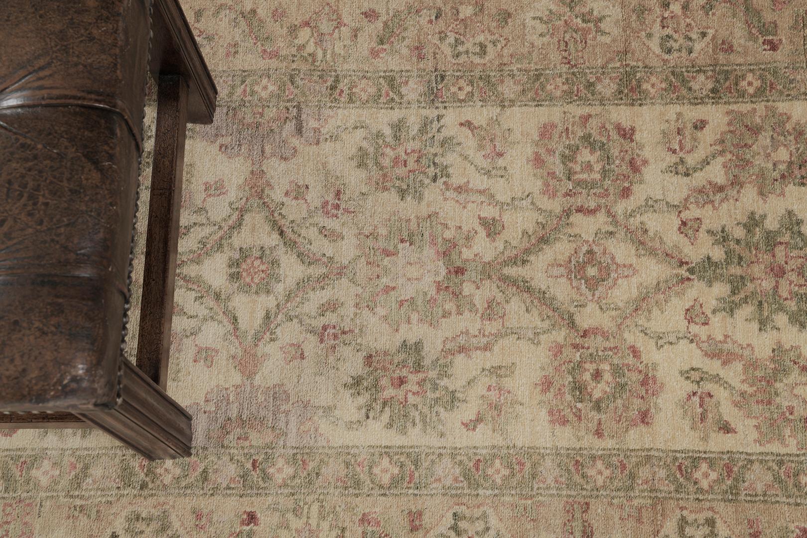 Mehraban Sultanabad Design D244 Divine Runner teinture naturelle Neuf - En vente à WEST HOLLYWOOD, CA