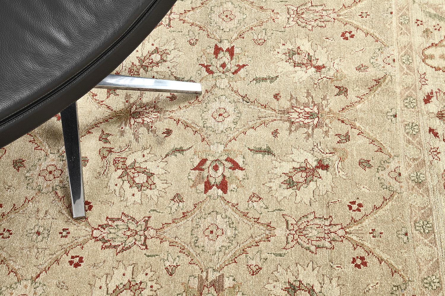 Afghan Mehraban Natural Dye Sultanabad Design Rug D244 Divine For Sale