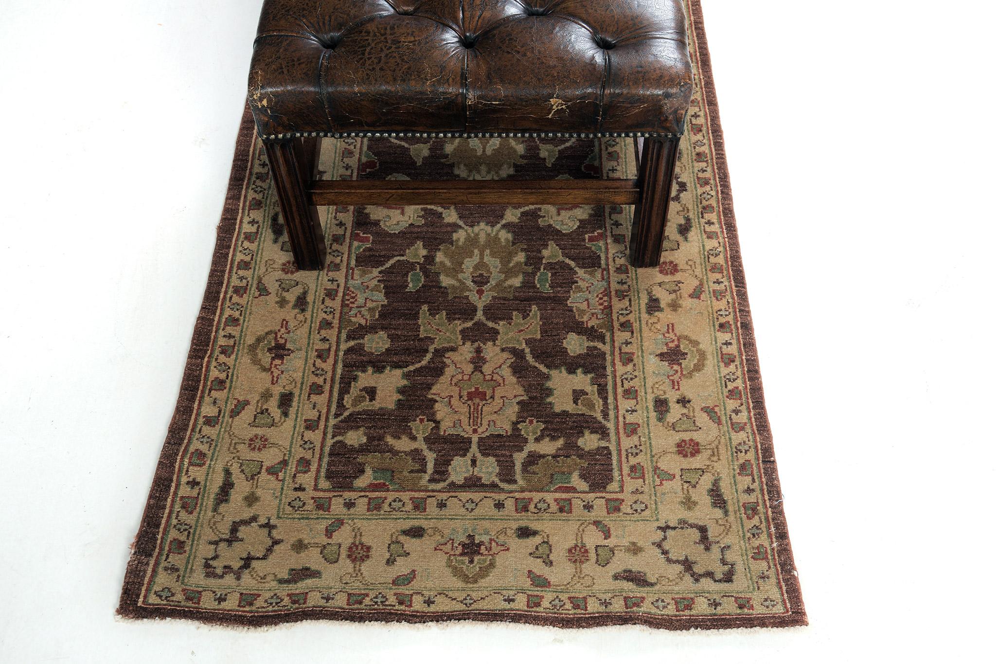 Mehraban Natural Dye Sultanabad Design Runner Divine D256 In New Condition For Sale In WEST HOLLYWOOD, CA