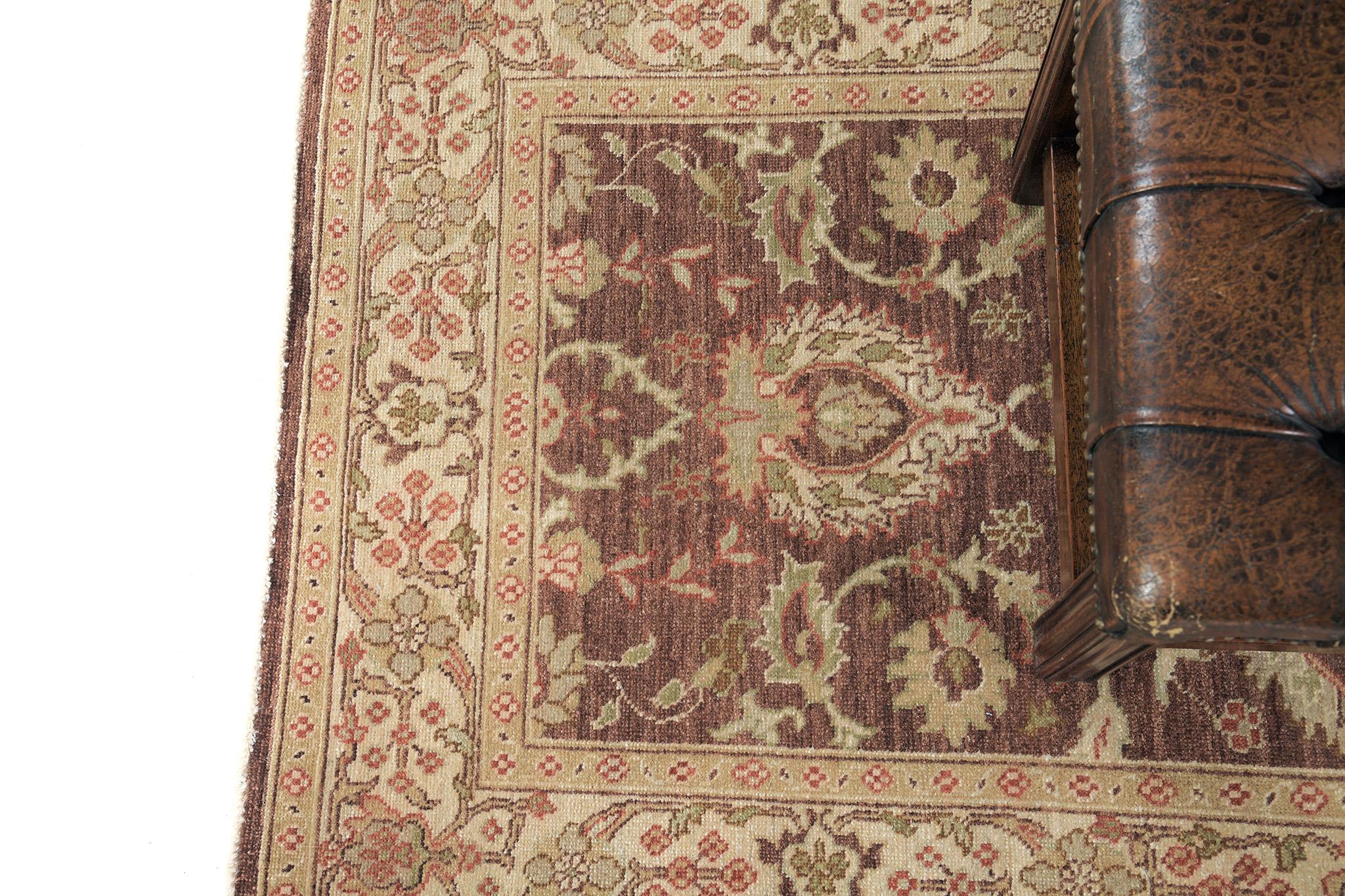 Mehraban Natural Dye Sultanabad Design Runner Divine D5412 In New Condition For Sale In WEST HOLLYWOOD, CA