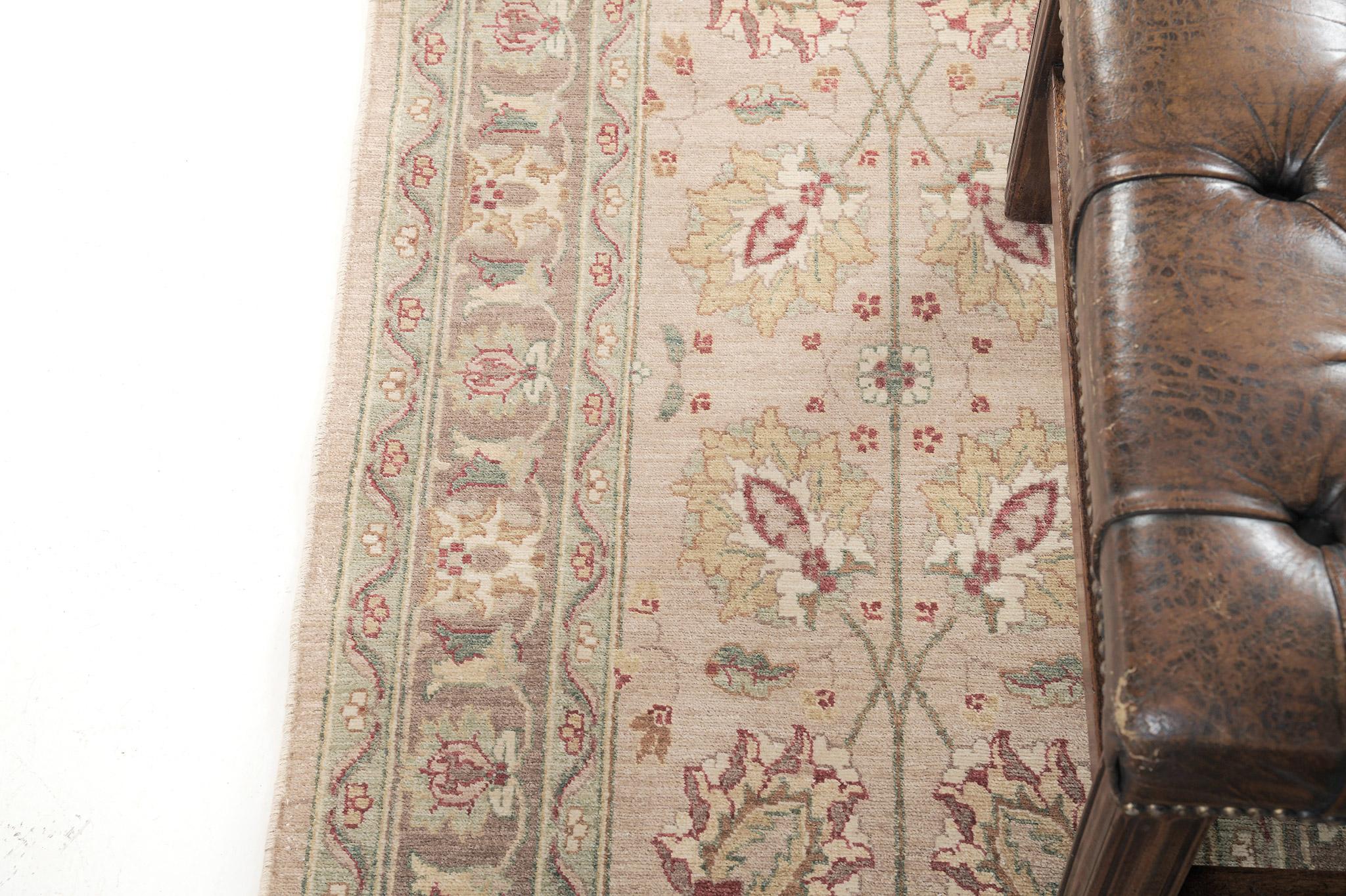 Central Asian Mehraban Natural Dye Sultanabad Design Runner Divine For Sale