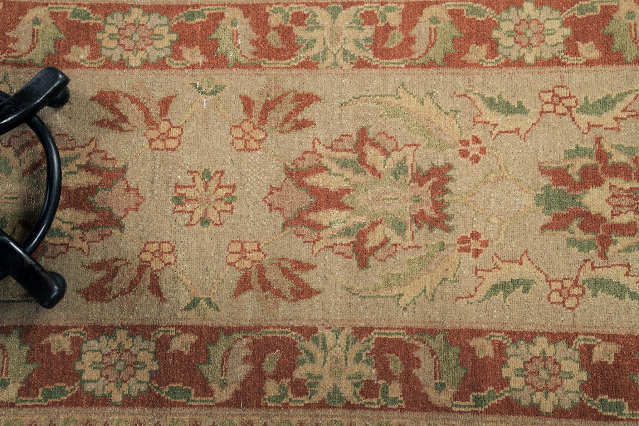 Mehraban Natural Dye Sultanabad Design Runner Divine In New Condition For Sale In WEST HOLLYWOOD, CA