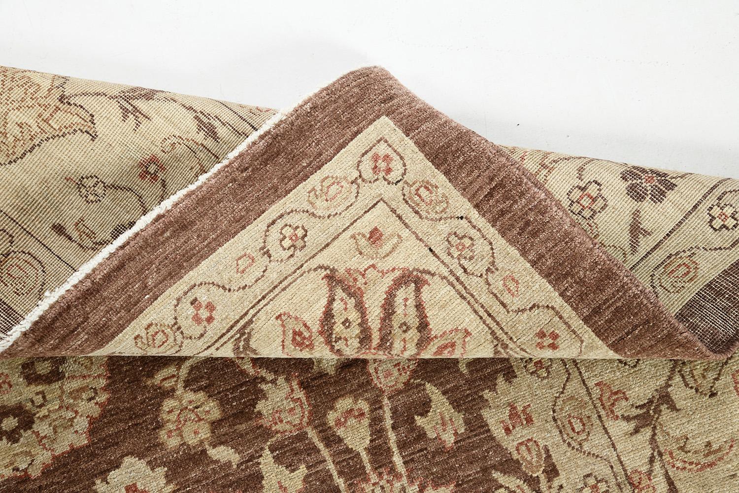 Hand-Knotted Mehraban Natural Dye Sultanabad Revival Rug For Sale