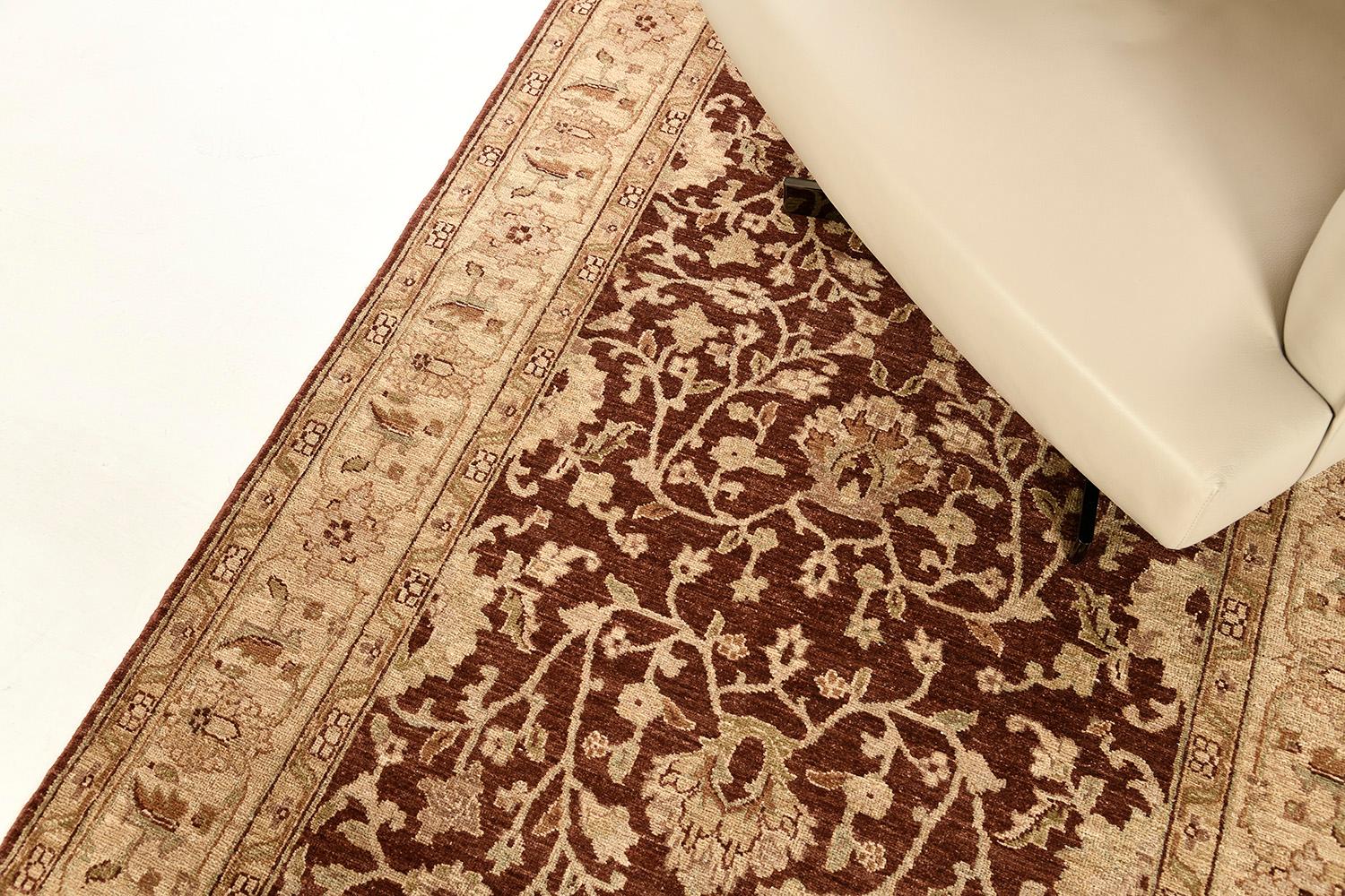 Contemporary Mehraban Natural Dye Sultanabad Revival Rug For Sale