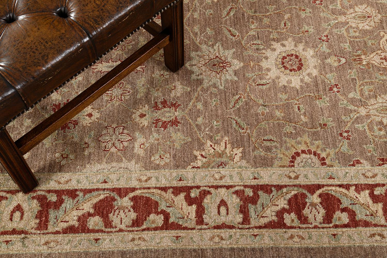 Afghano Runner Sultanabad Revival con tintura naturale Mehraban in vendita