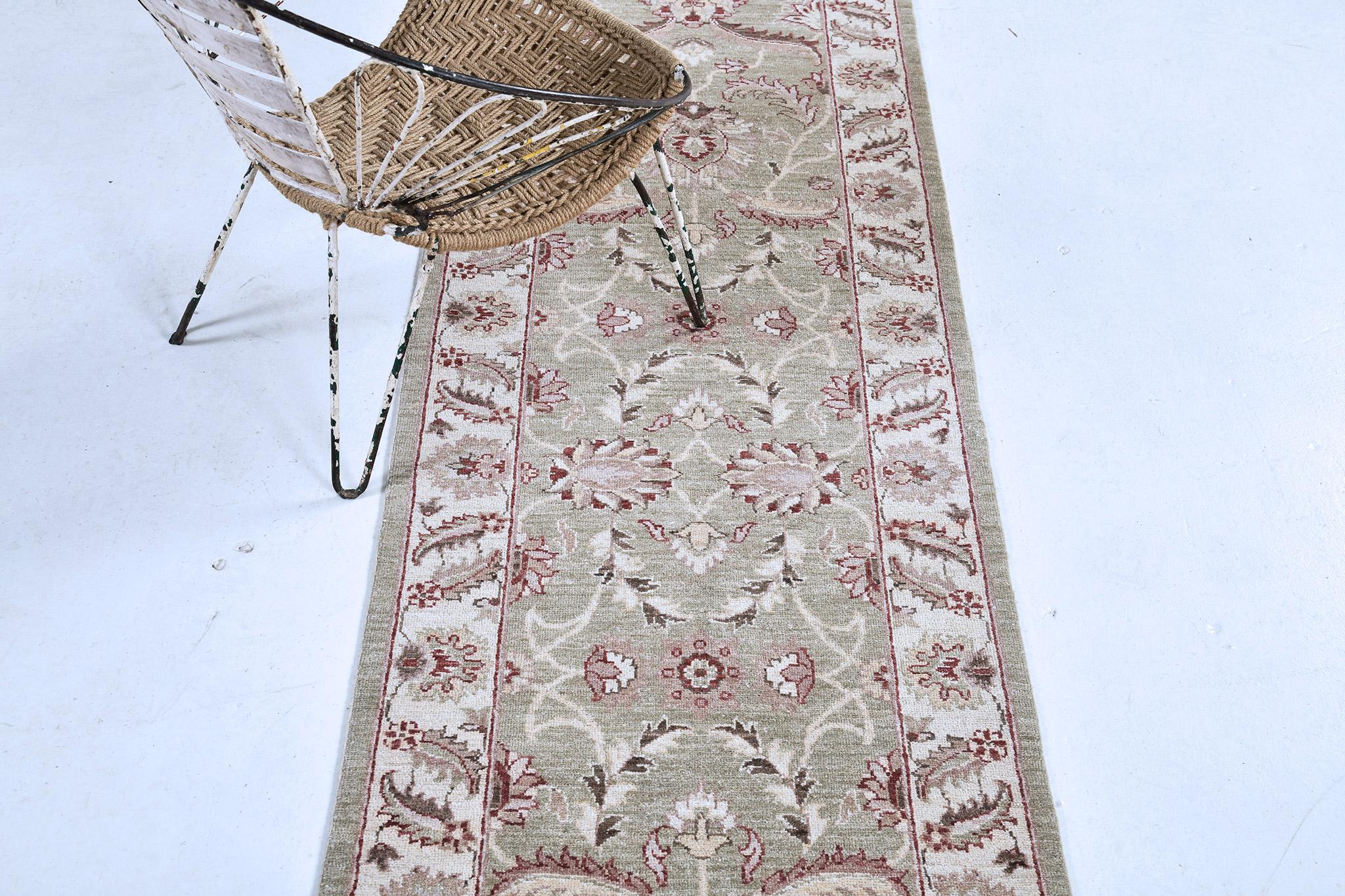 Pakistani Mehraban Natural Dye Sultanabad Revival Runner For Sale