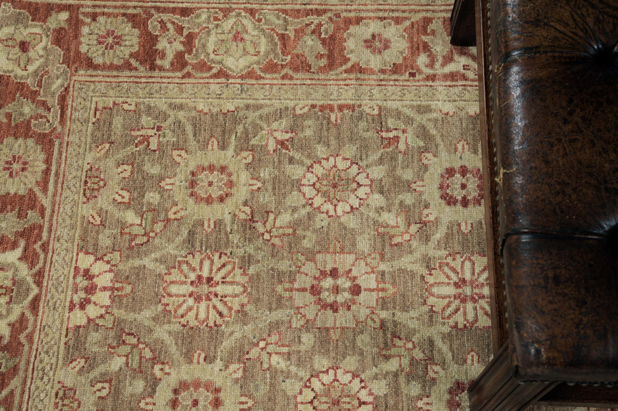 Contemporary Mehraban Natural Dye Sultanabad Revival Runner For Sale